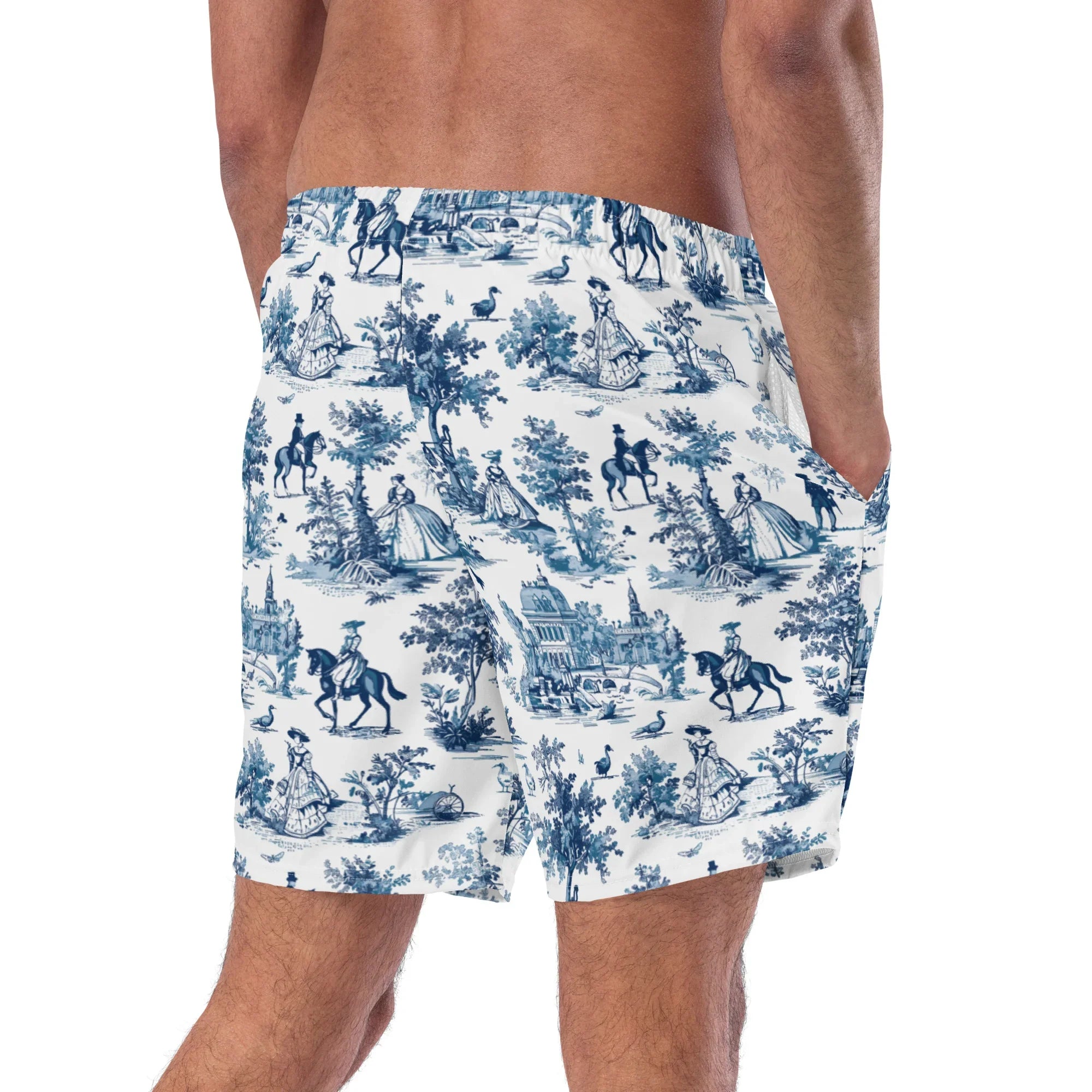 Toile de Versailles Recycled Swim Trunks - The Global Wanderer