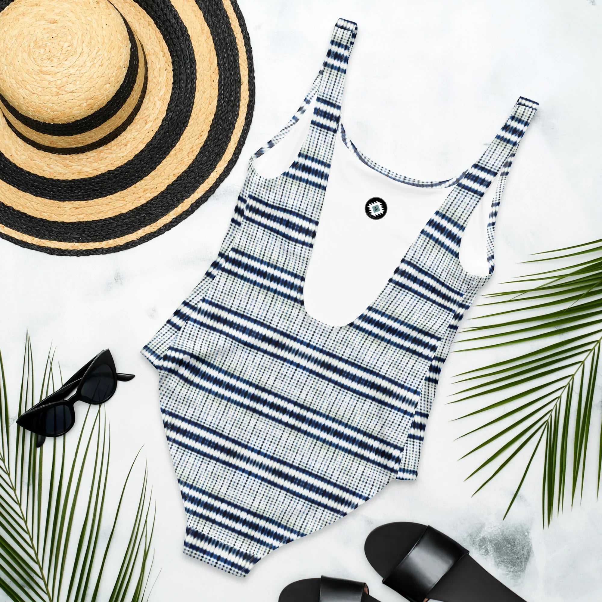 Tokyo Horizon Shibori One-Piece Swimsuit - The Global Wanderer