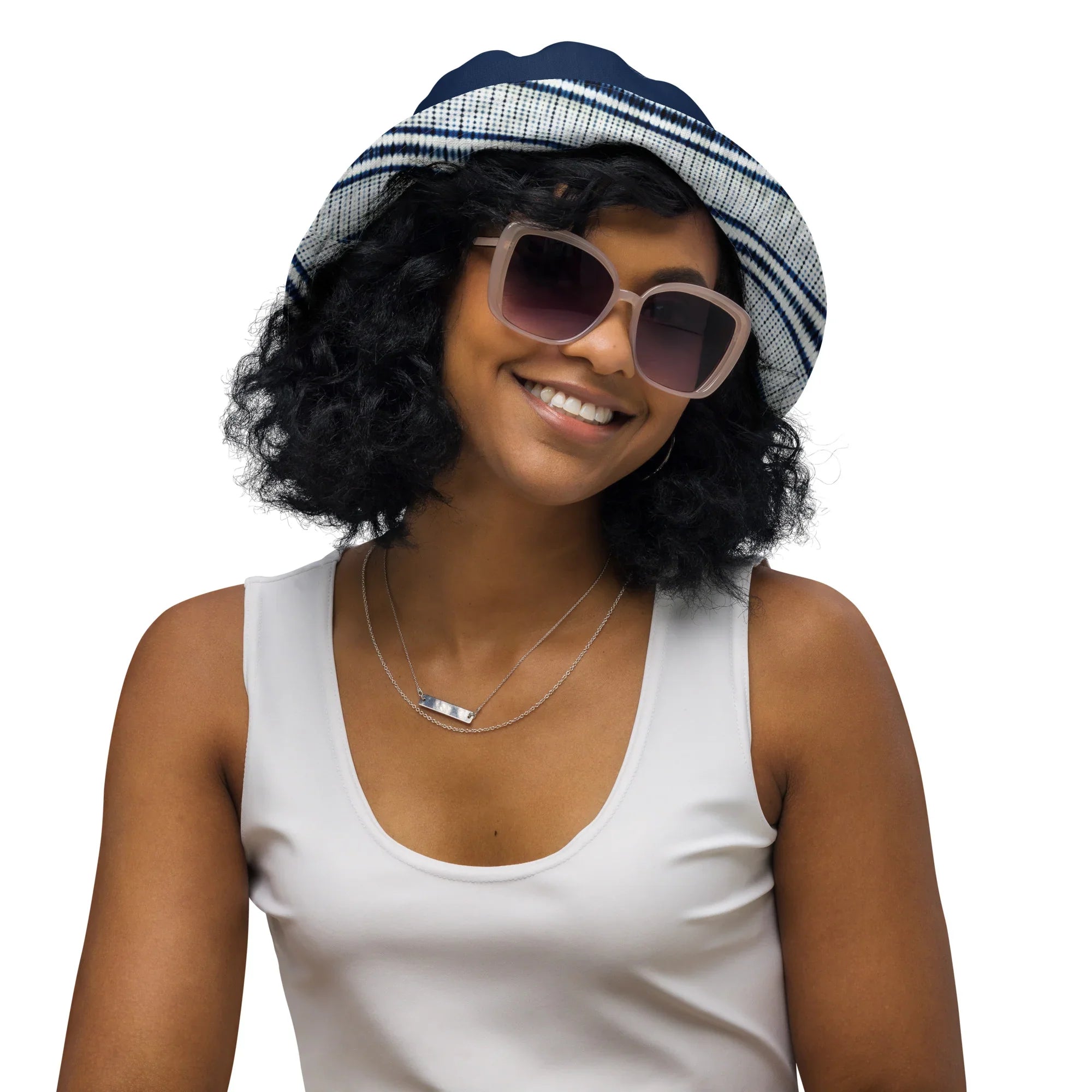 Tokyo Horizon Shibori Reversible Bucket Hat - The Global Wanderer