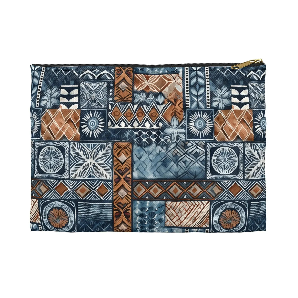 Trade Wind Tapa Cloth Flat Pouch - The Global Wanderer