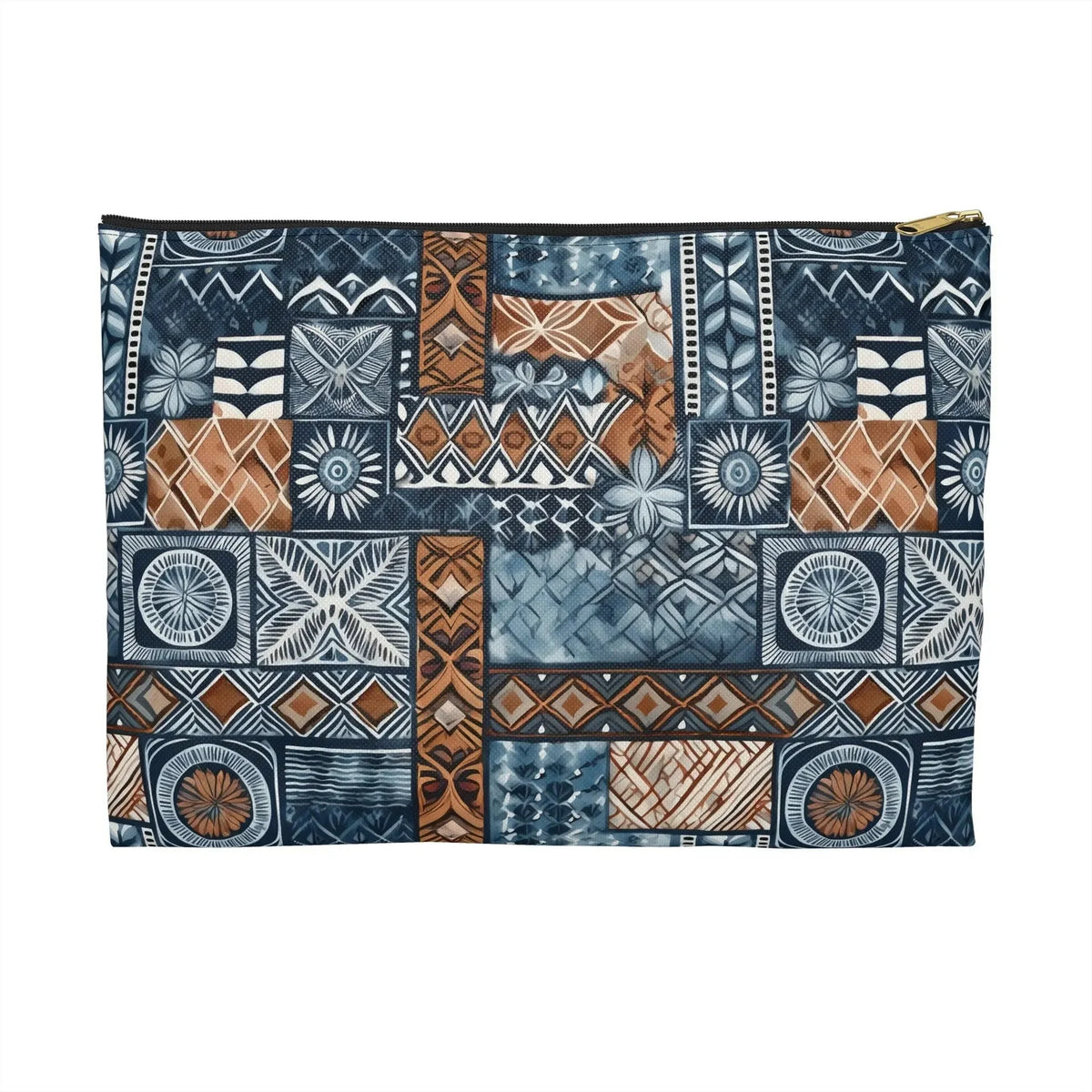 Trade Wind Tapa Cloth Flat Pouch - The Global Wanderer