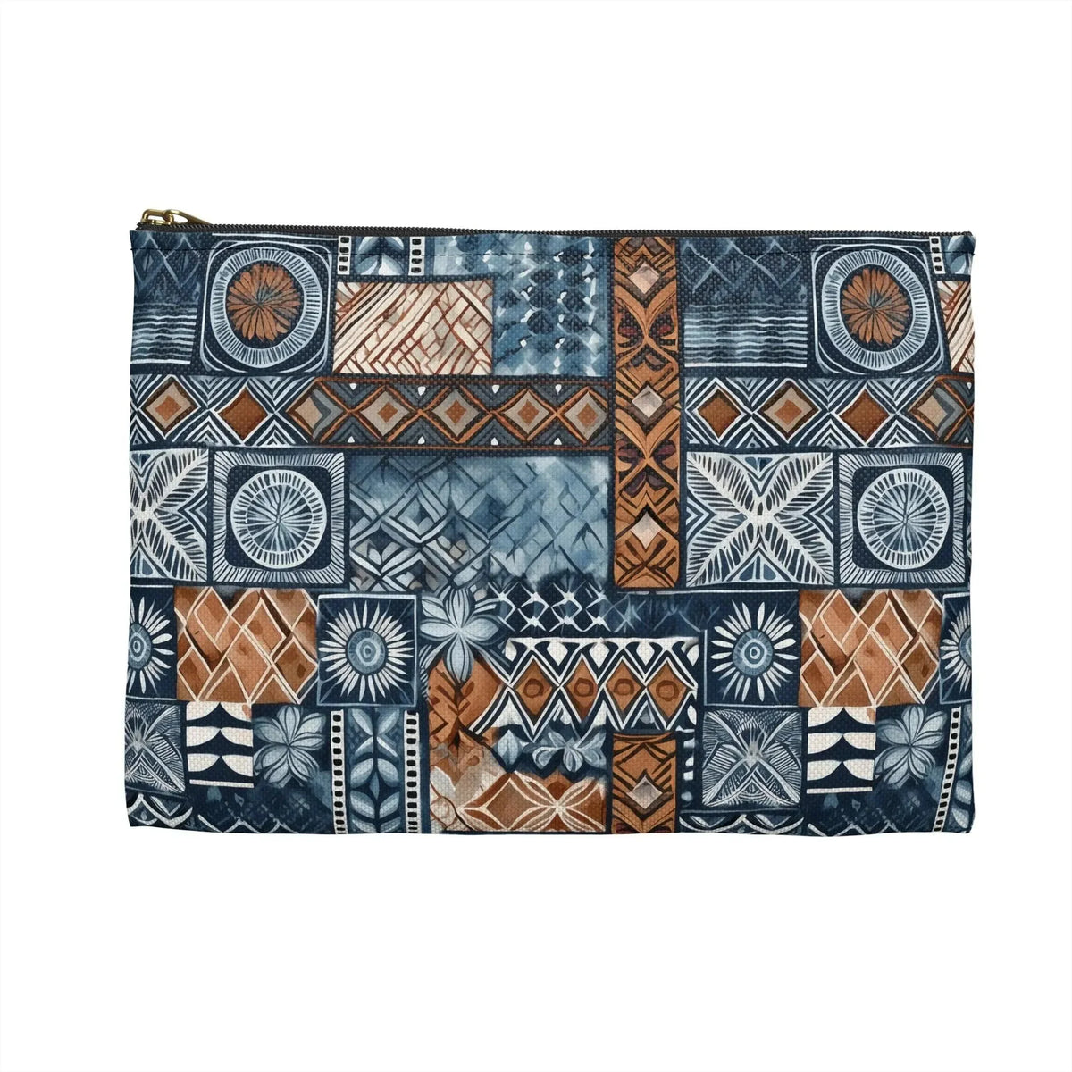 Trade Wind Tapa Cloth Flat Pouch - The Global Wanderer