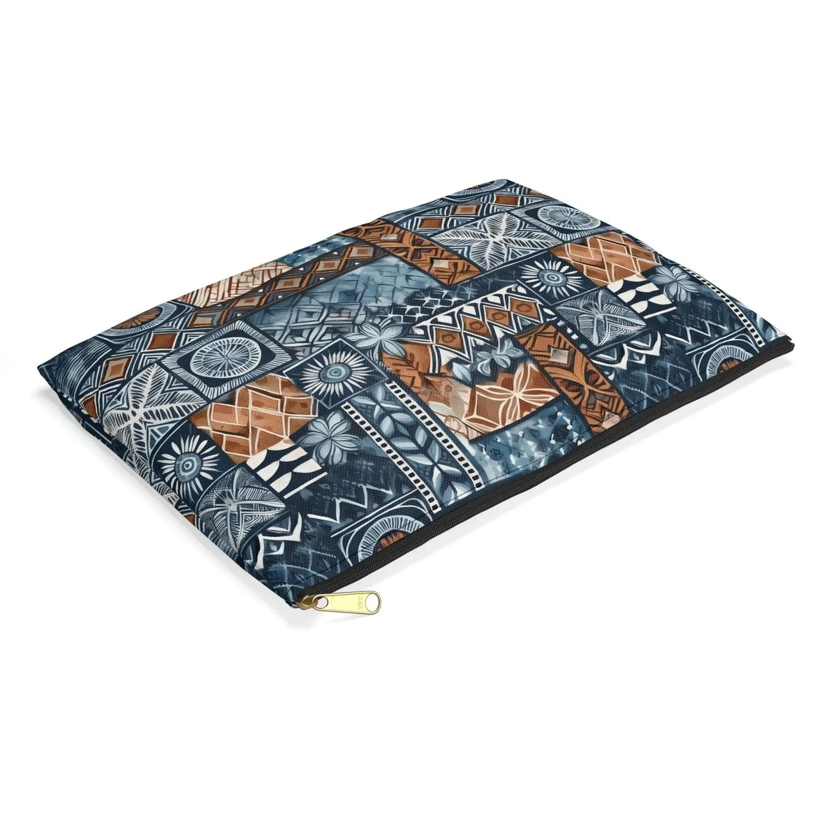 Trade Wind Tapa Cloth Flat Pouch - The Global Wanderer