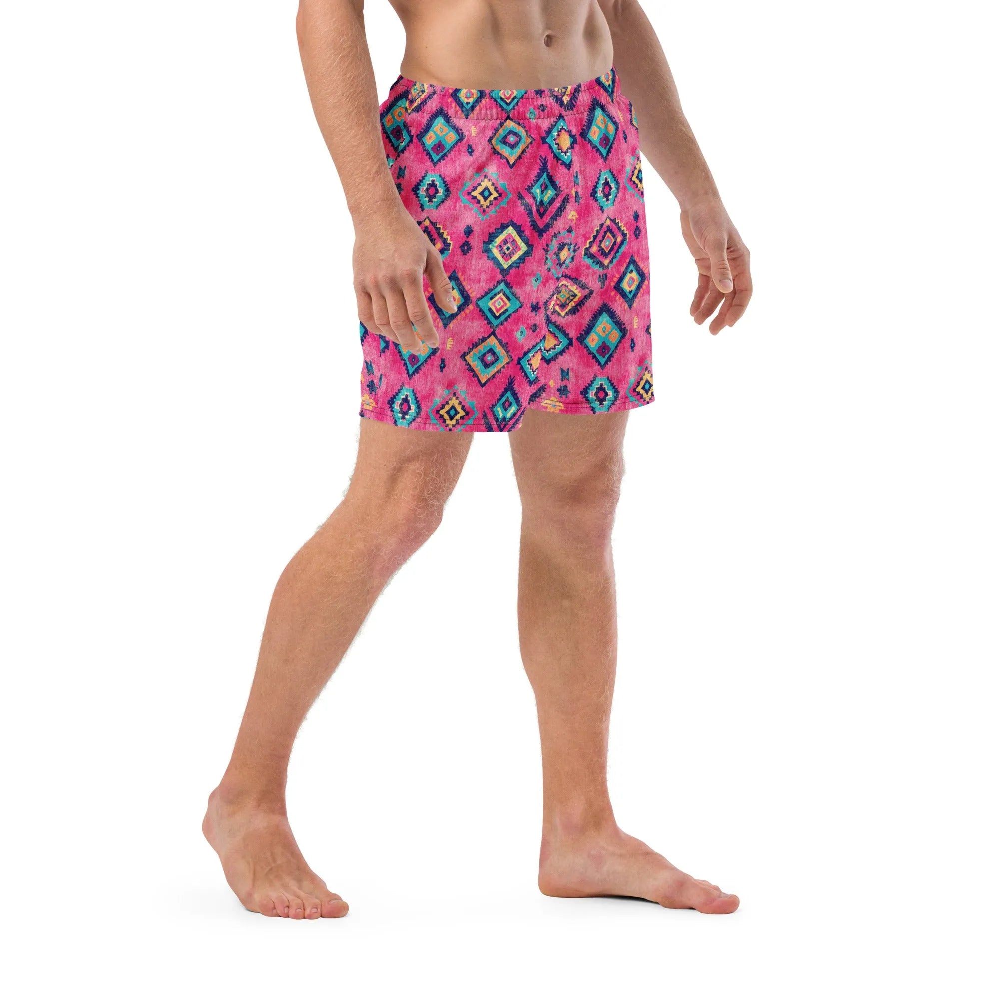 All-Over Print Recycled Swim Trunks - The Global Wanderer
