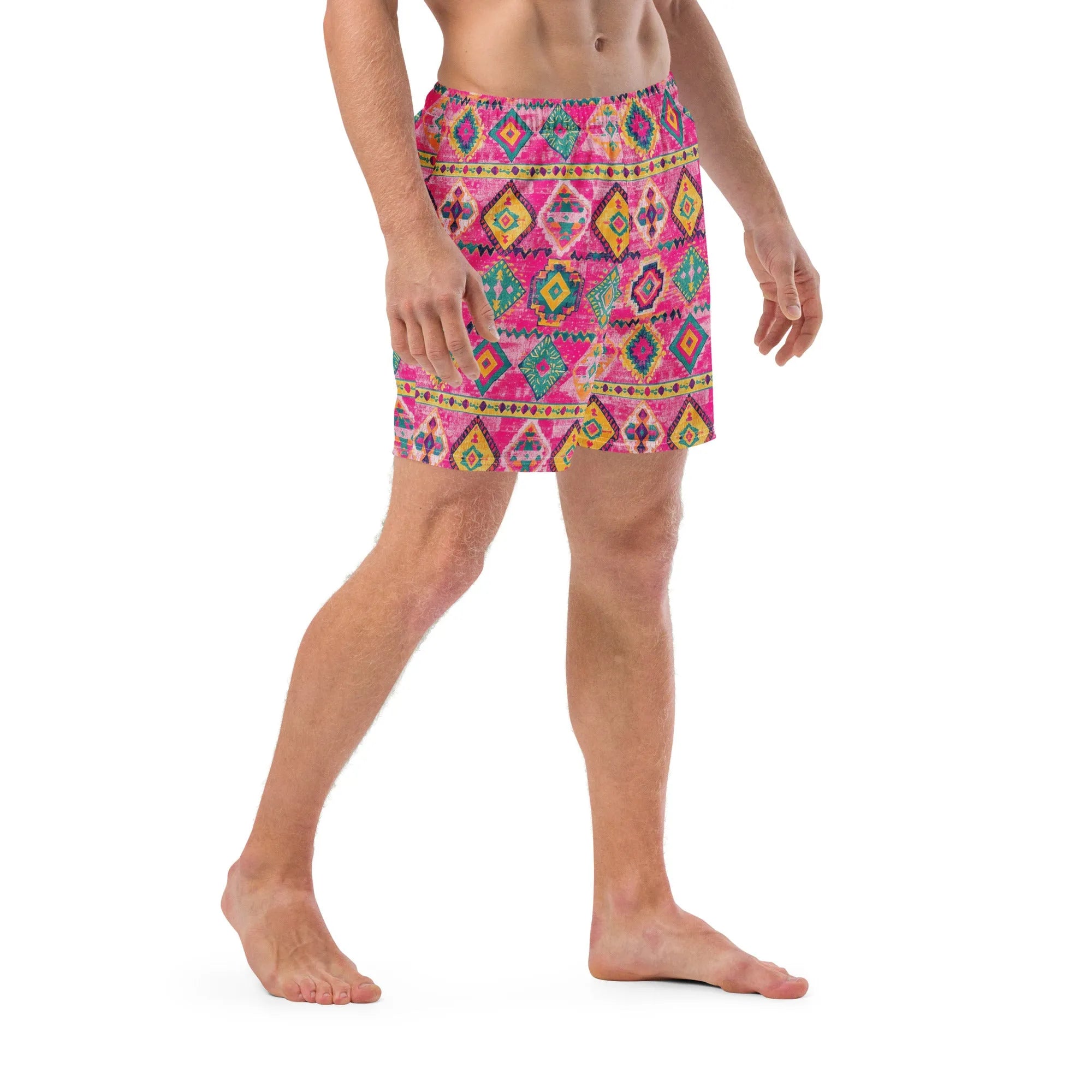 Turkish Kilim Recycled Men's Swim Trunks - The Global Wanderer