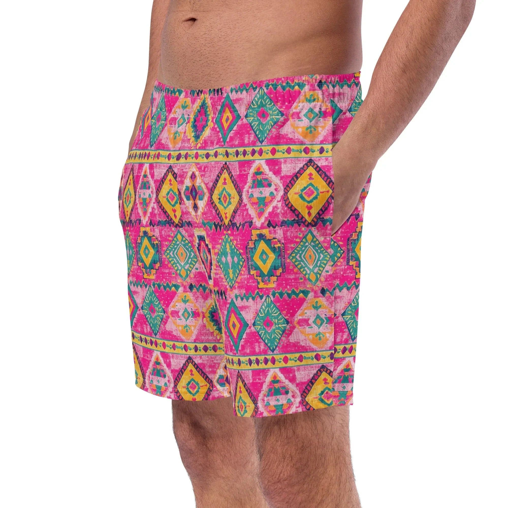 Turkish Kilim Recycled Men's Swim Trunks - The Global Wanderer