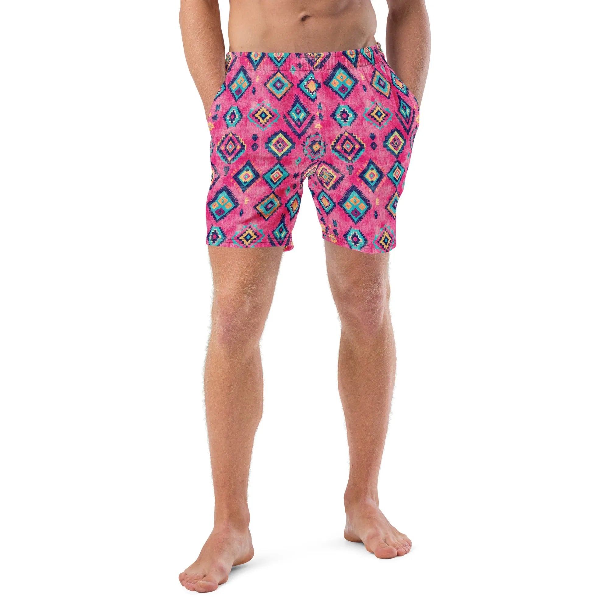 All-Over Print Recycled Swim Trunks - The Global Wanderer