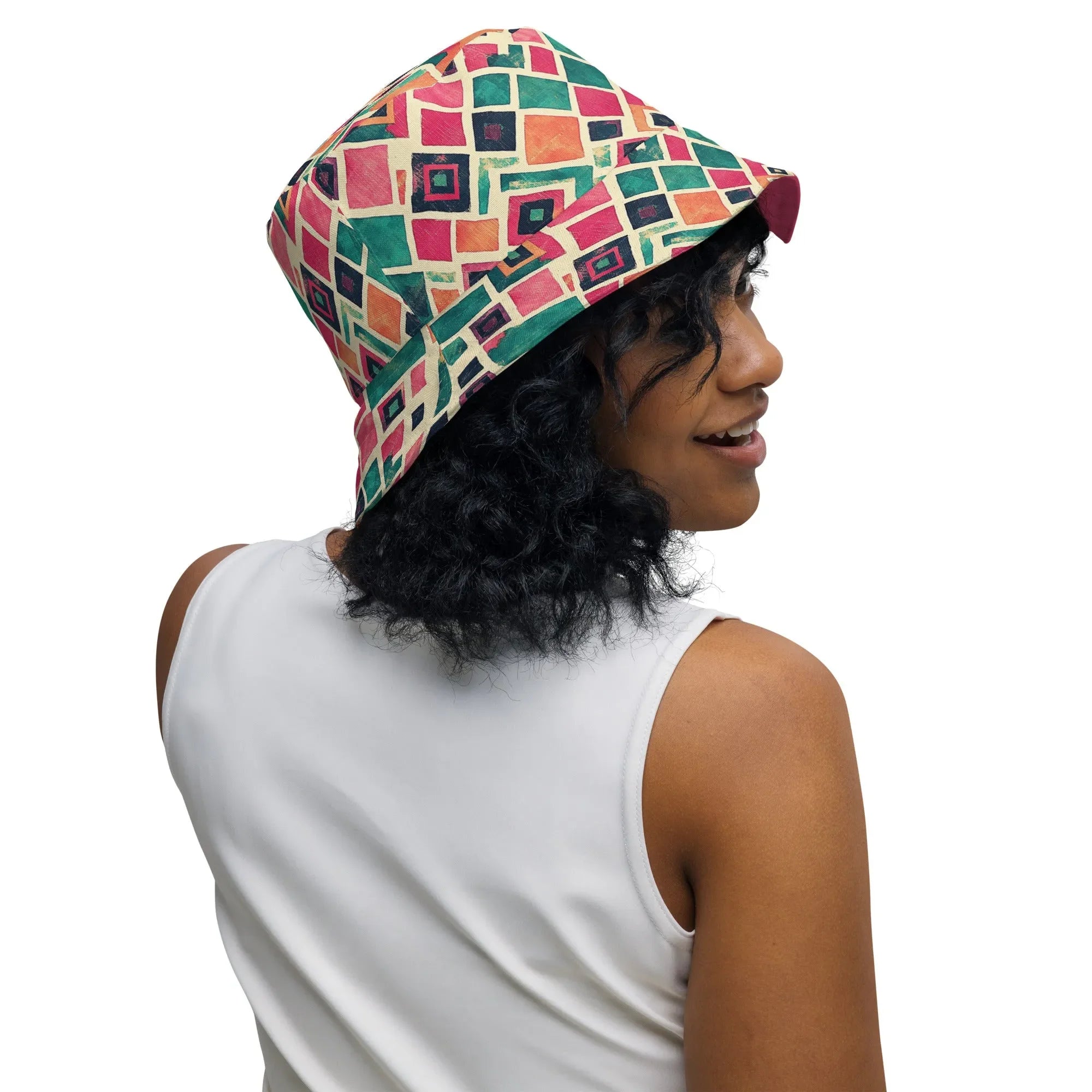 Turkish Kilim Reversible Bucket Hat - The Global Wanderer