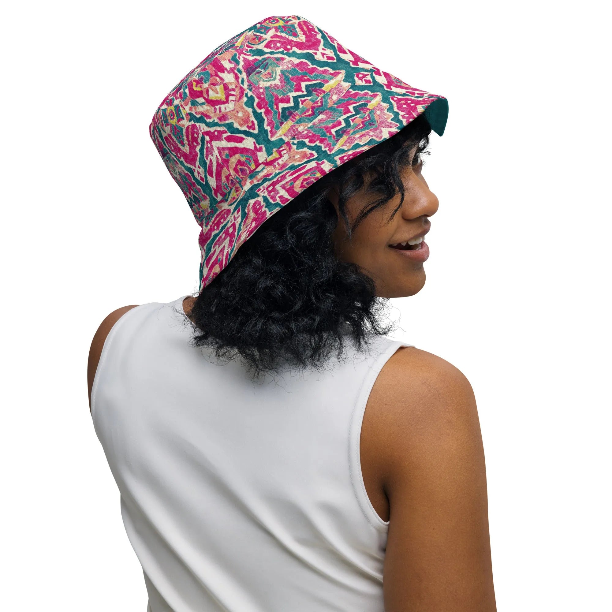 Turkish Kilim Reversible Bucket Hat - The Global Wanderer