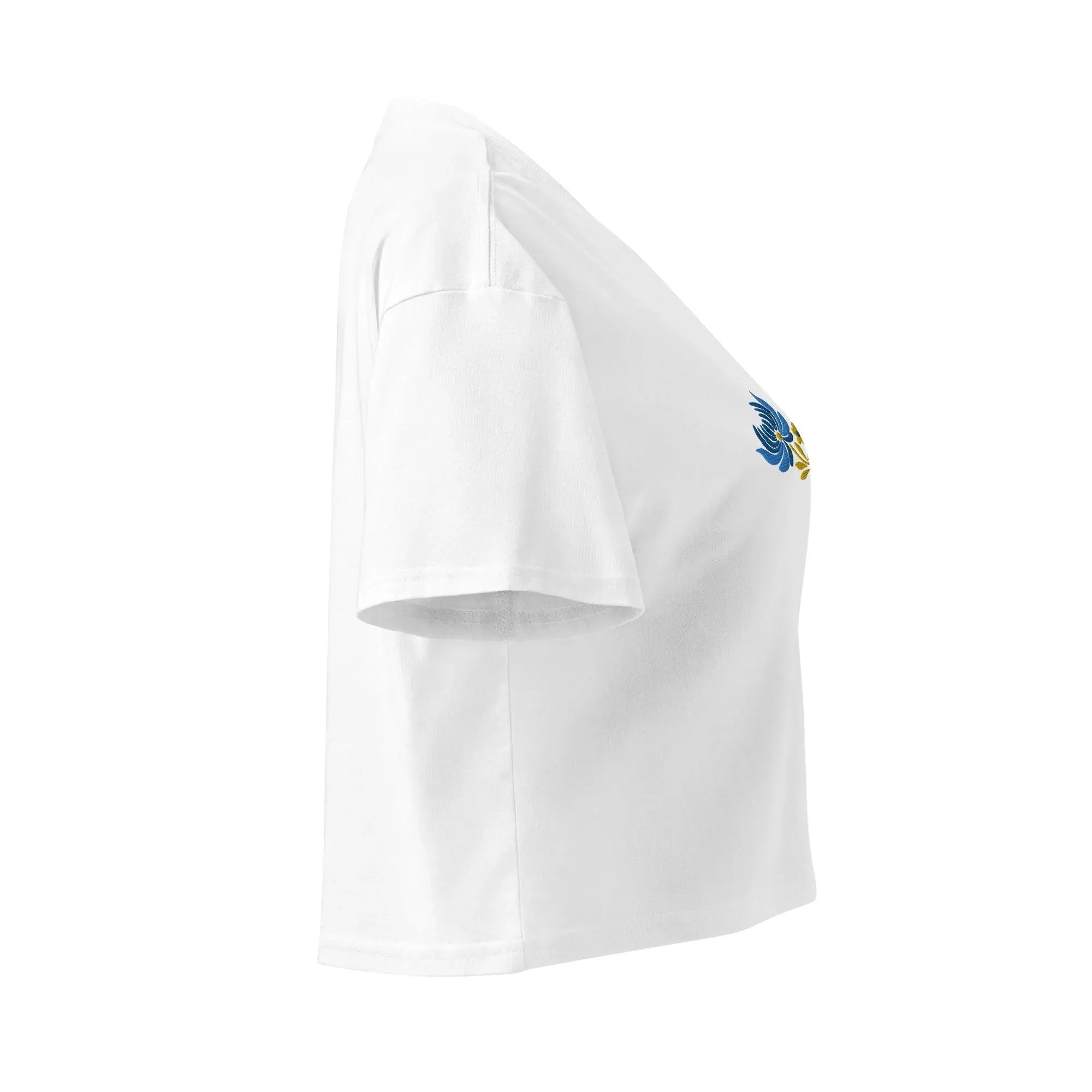 Ukrainian Folk Art Embroidered Cropped T-Shirt - The Global Wanderer