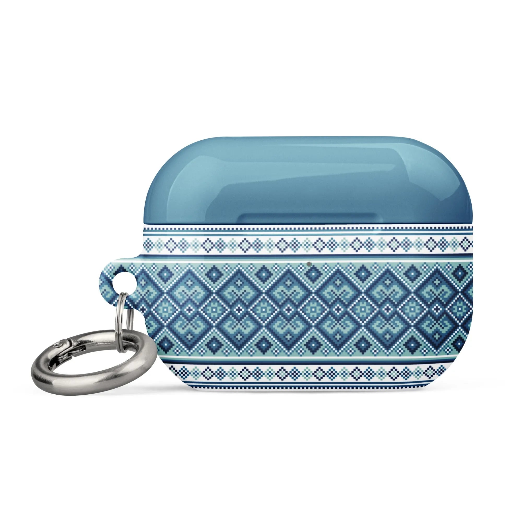 Ukrainian Vyshyvanka AirPod Pro 2 Case - Blue - The Global Wanderer