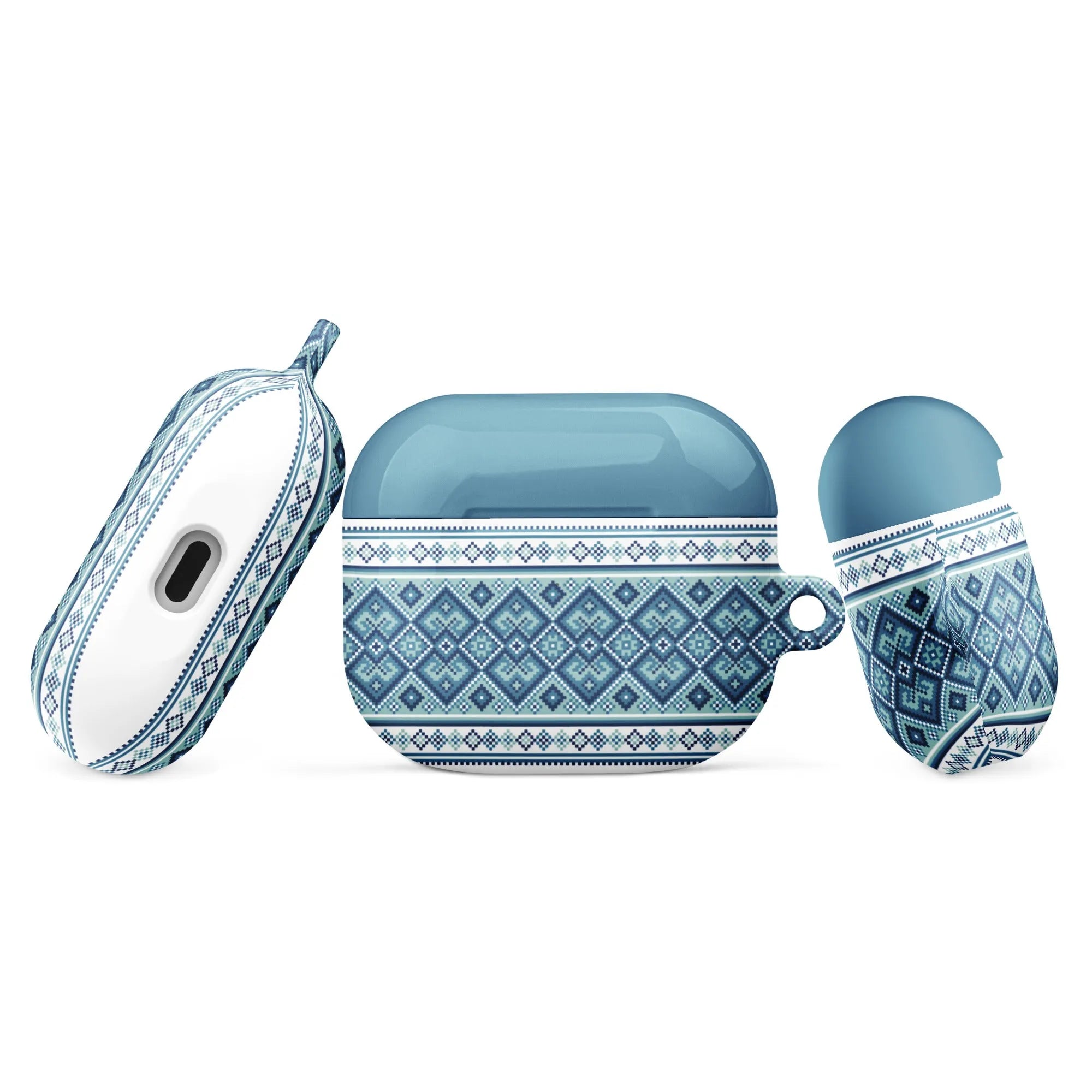 Ukrainian Vyshyvanka AirPod 3 Case - Blue - The Global Wanderer
