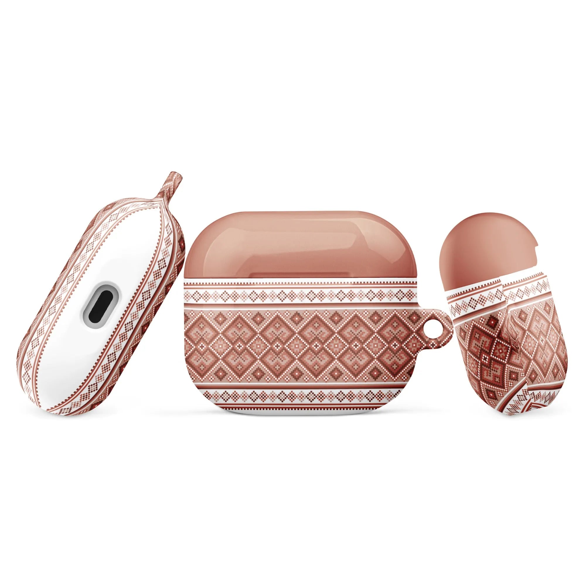 Ukrainian Vyshyvanka AirPod 3 Case - Red - The Global Wanderer