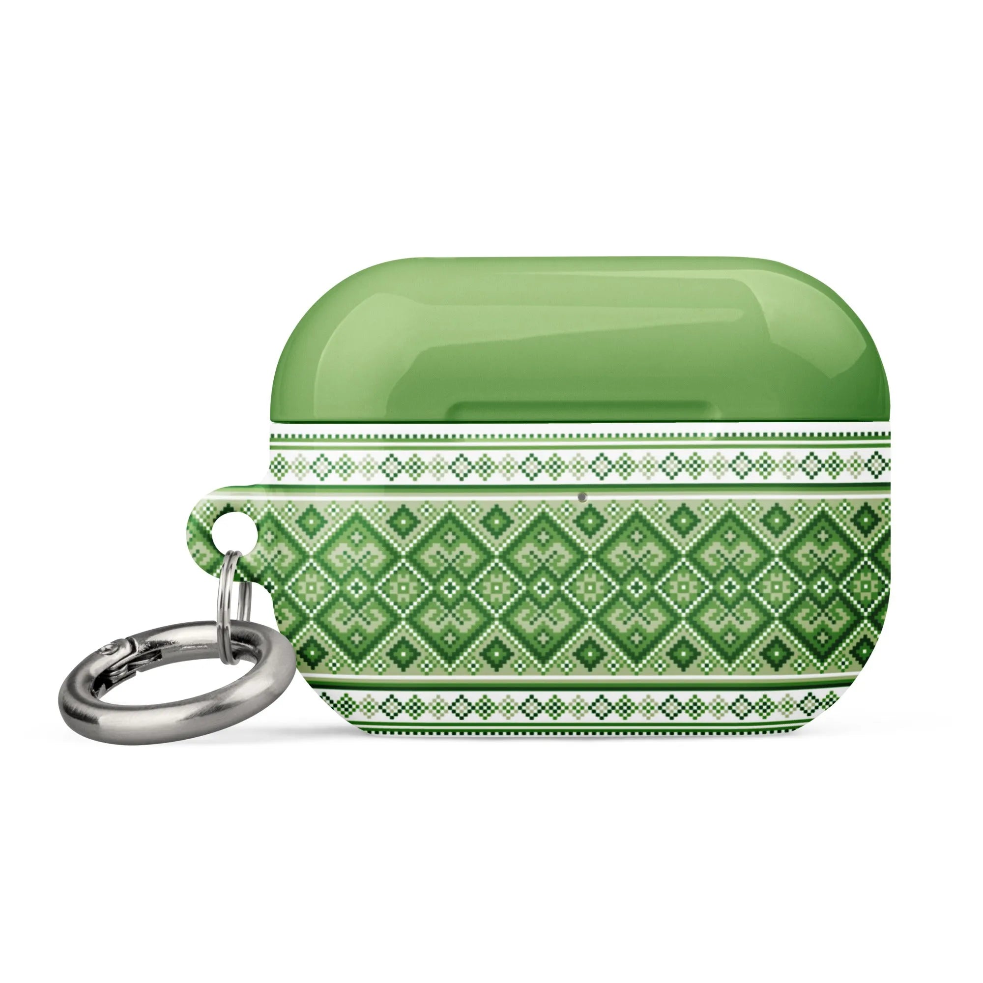 Ukrainian Vyshyvanka AirPod Pro 2 Case - Green - The Global Wanderer