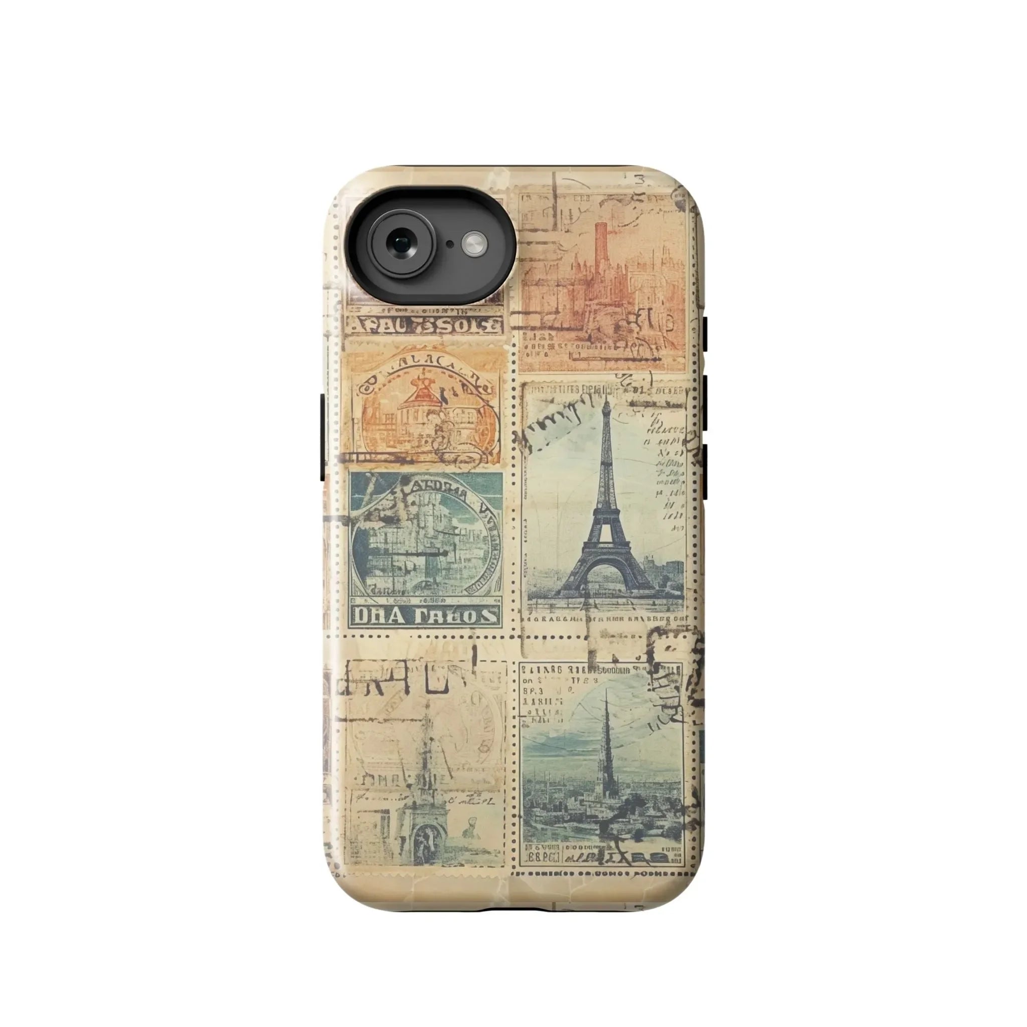 Vintage Travel Stamps Tough MagSafe iPhone® Case - The Global Wanderer