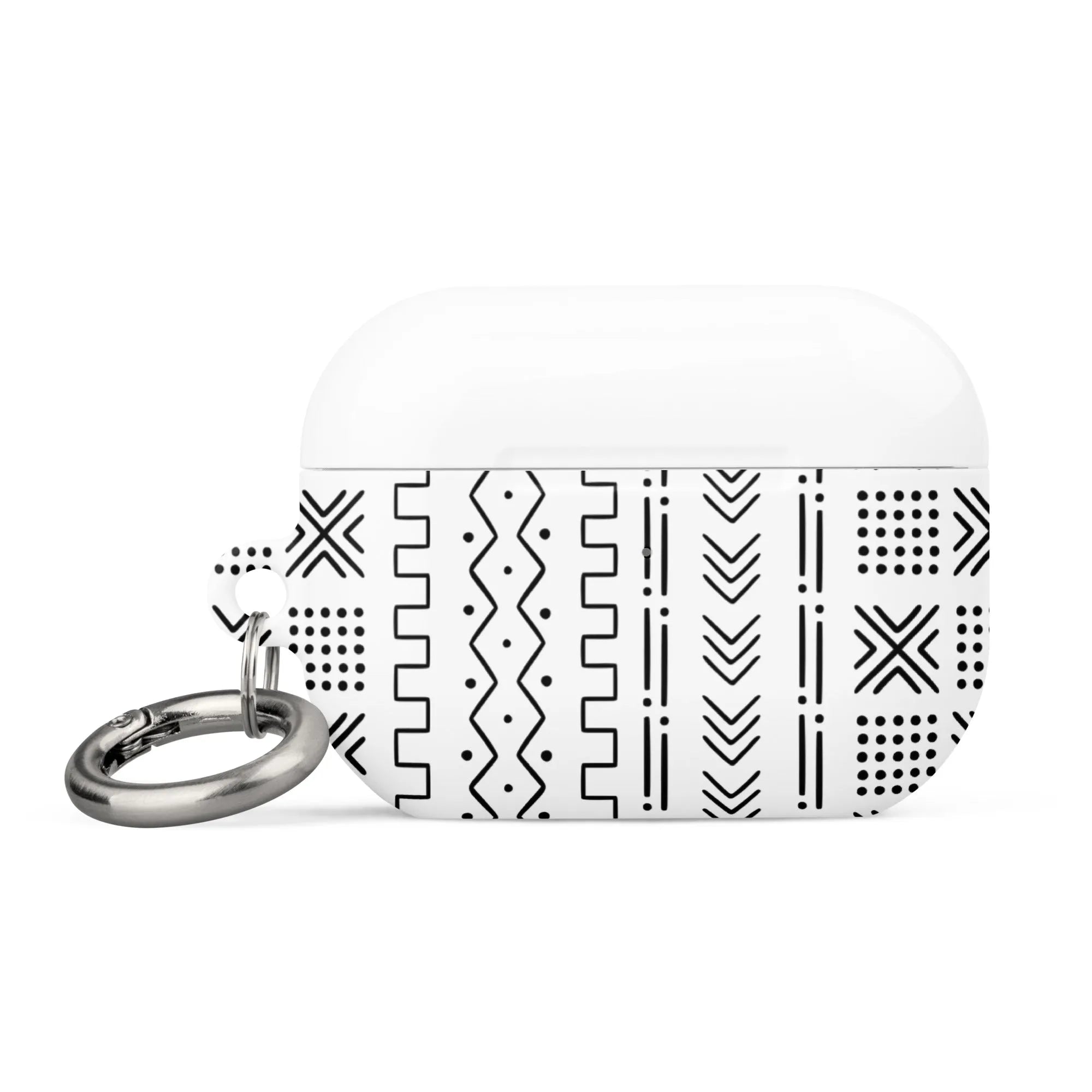 White Mud Cloth AirPod Pro 2 Case - The Global Wanderer