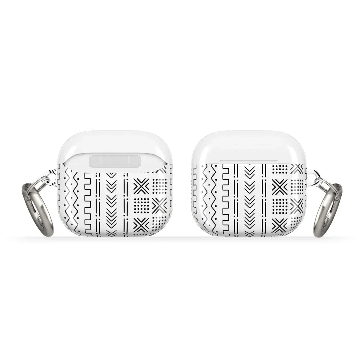 White Mud Cloth AirPods 4 Case - The Global Wanderer