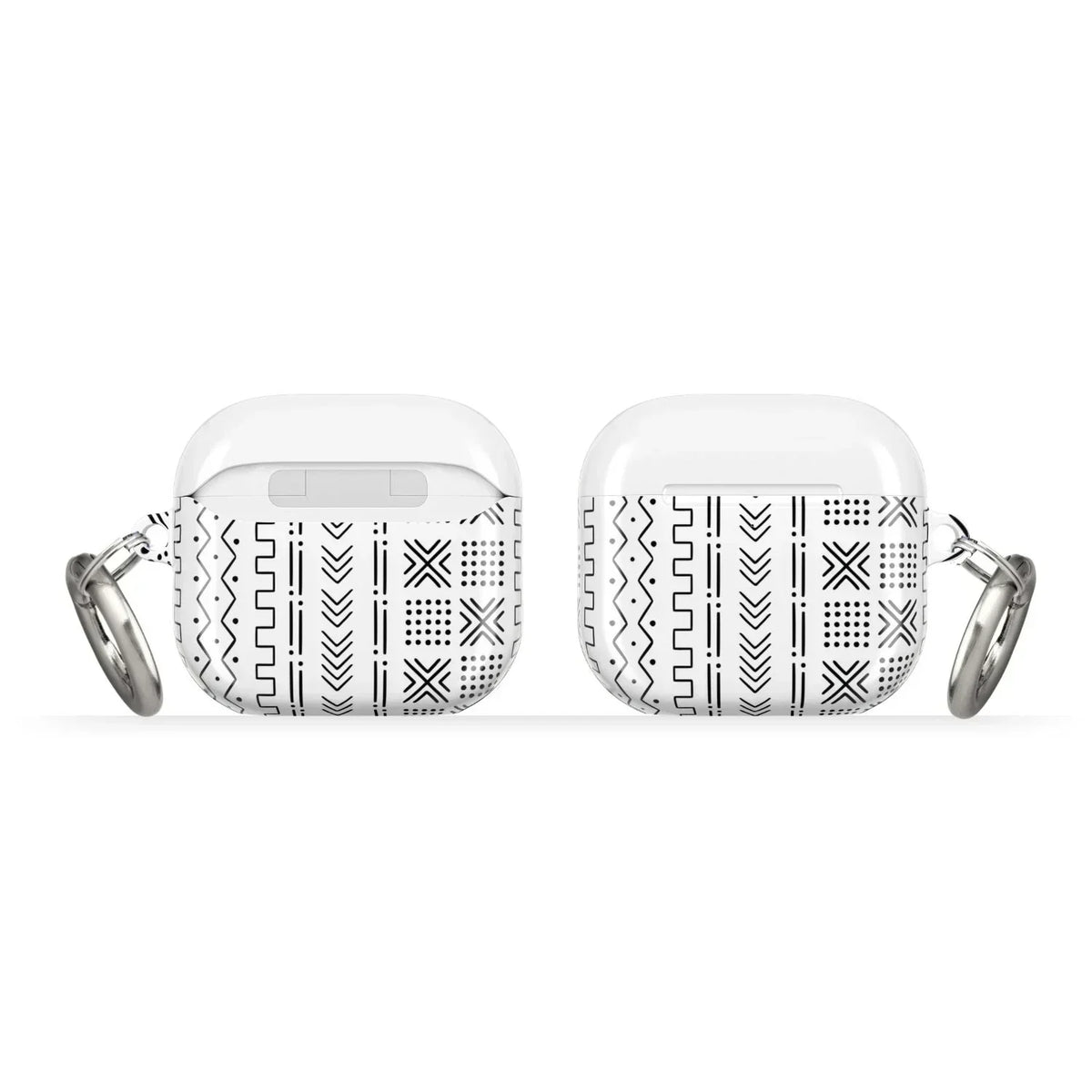 White Mud Cloth AirPods 4 Case - The Global Wanderer