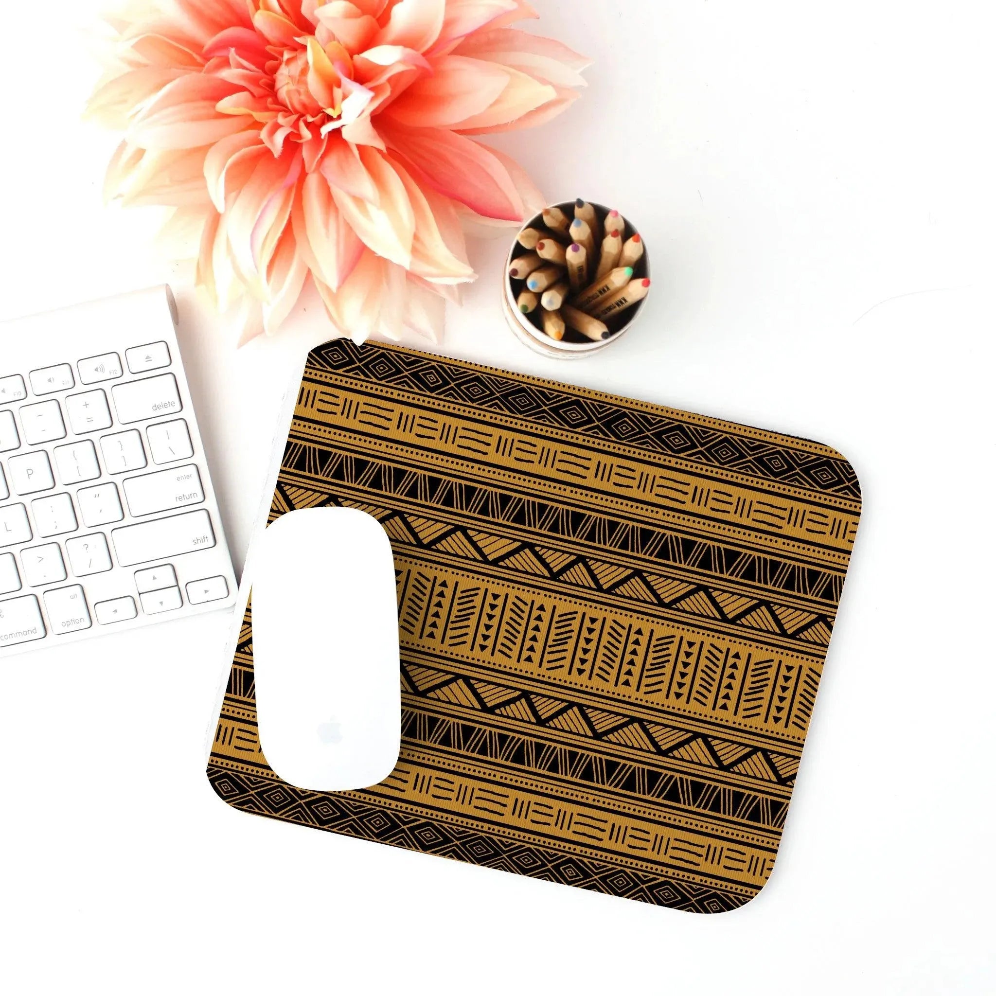 African Tribal Print Mouse Pad - The Global Wanderer