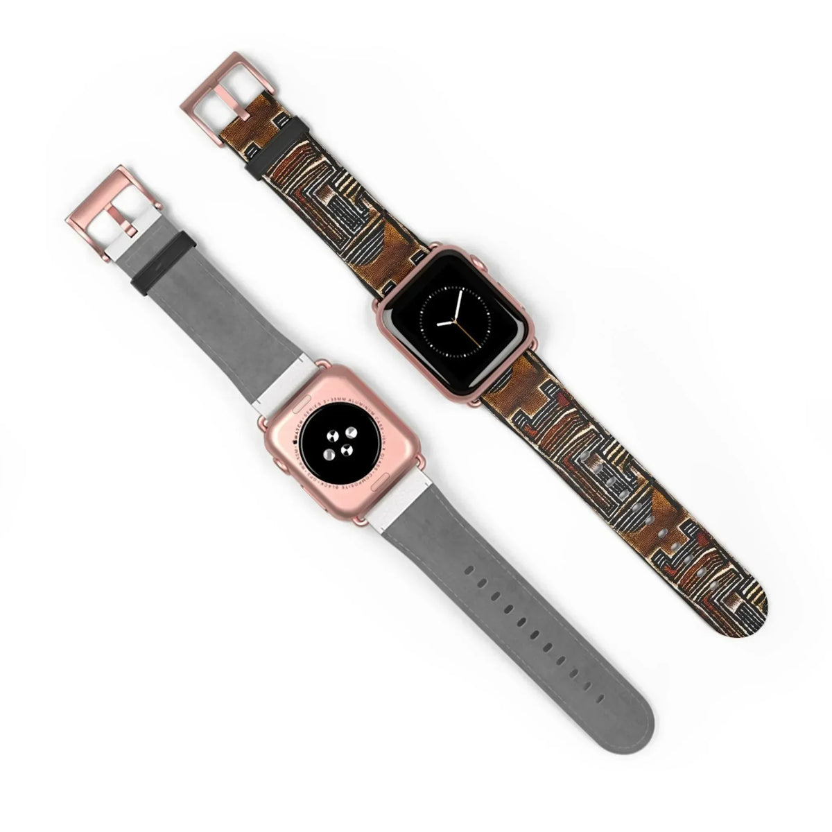 Cocoa Lines Mud Cloth Apple Watch Band - The Global Wanderer