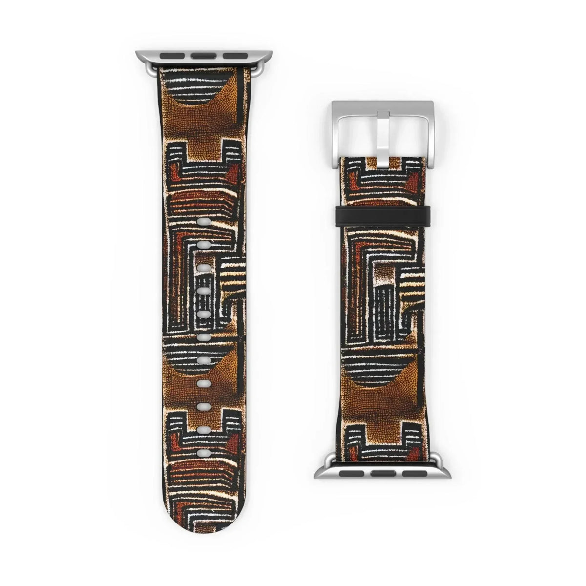 Cocoa Lines Mud Cloth Apple Watch Band - The Global Wanderer