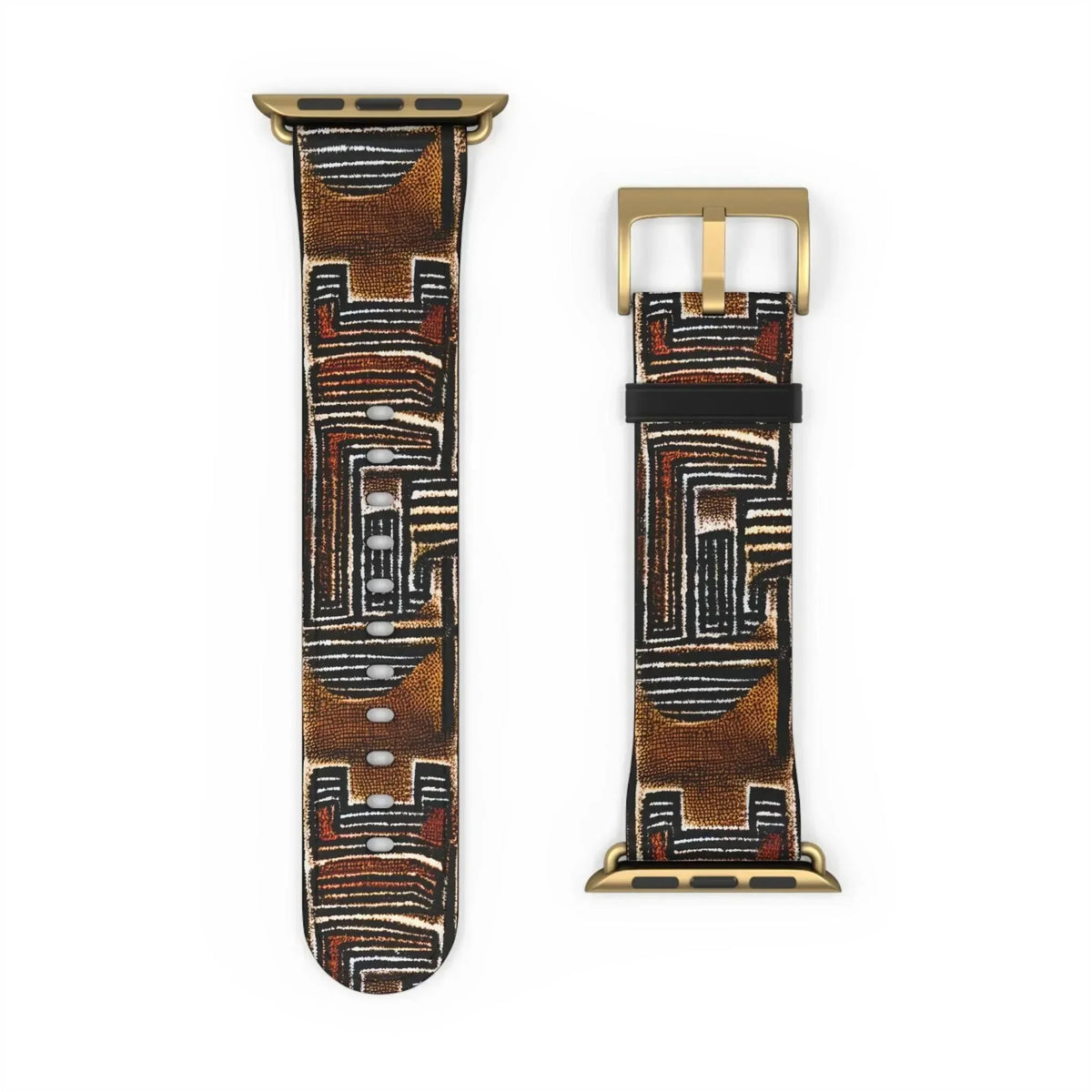 Cocoa Lines Mud Cloth Apple Watch Band - The Global Wanderer
