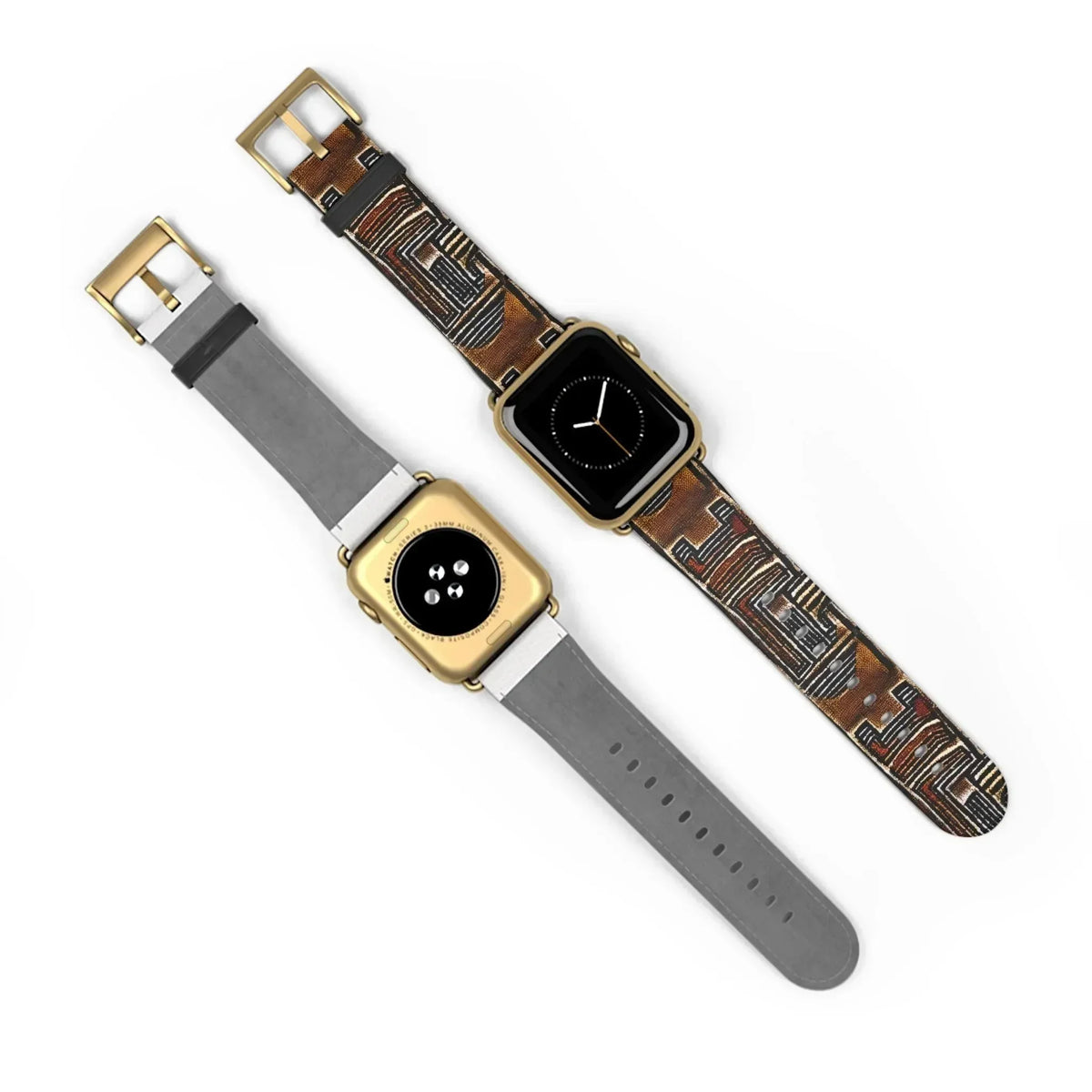Cocoa Lines Mud Cloth Apple Watch Band - The Global Wanderer