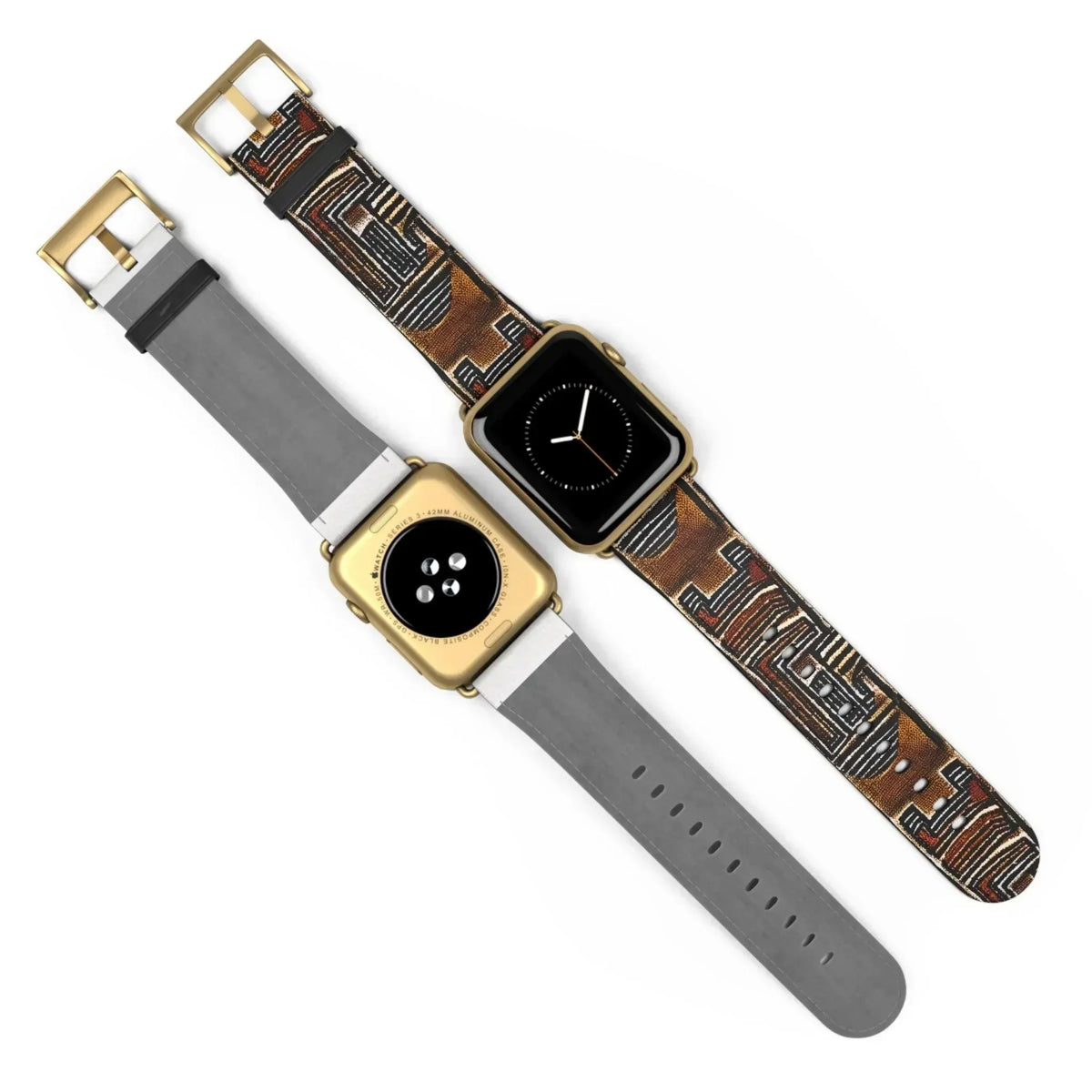 Cocoa Lines Mud Cloth Apple Watch Band - The Global Wanderer