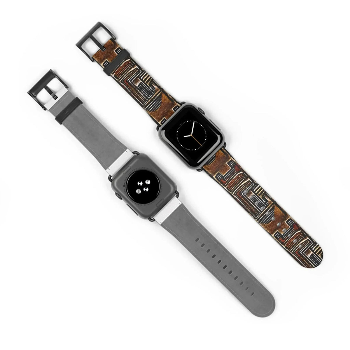Cocoa Lines Mud Cloth Apple Watch Band - The Global Wanderer