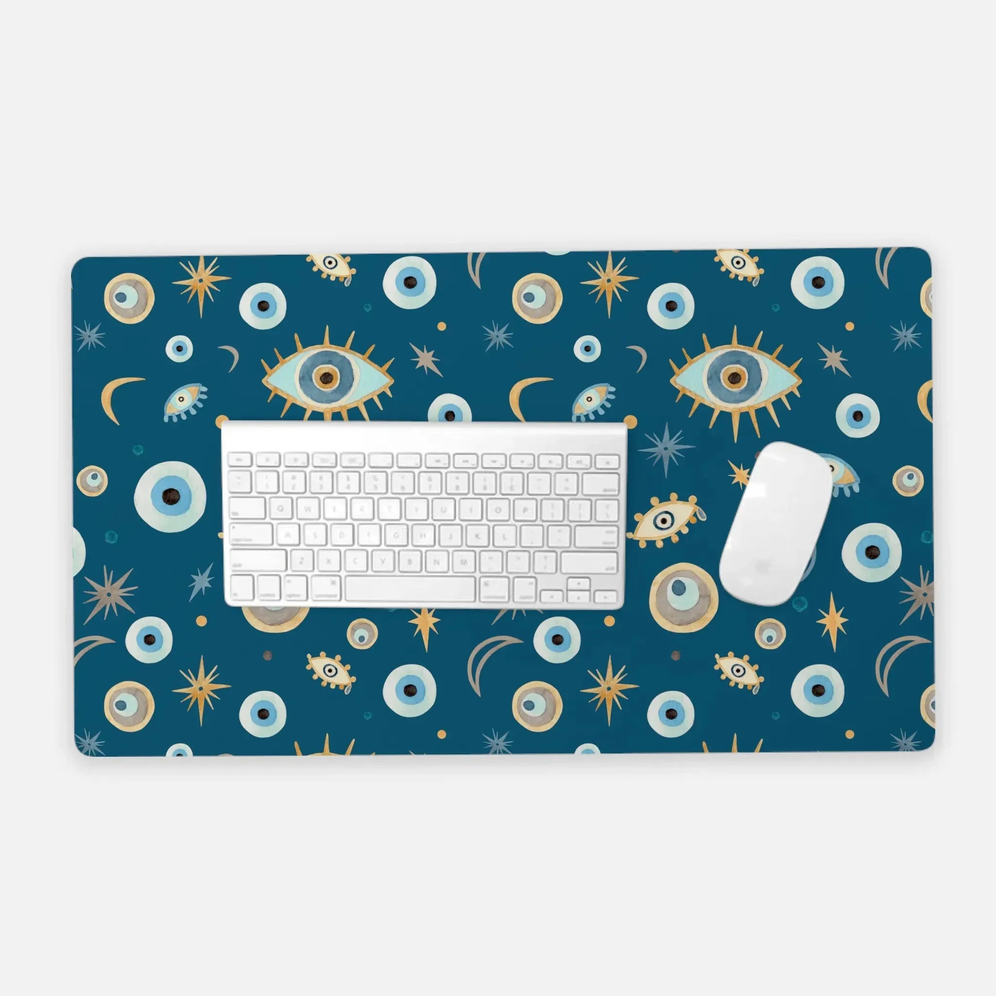 Greek Evil Eye Desk Mat - The Global Wanderer