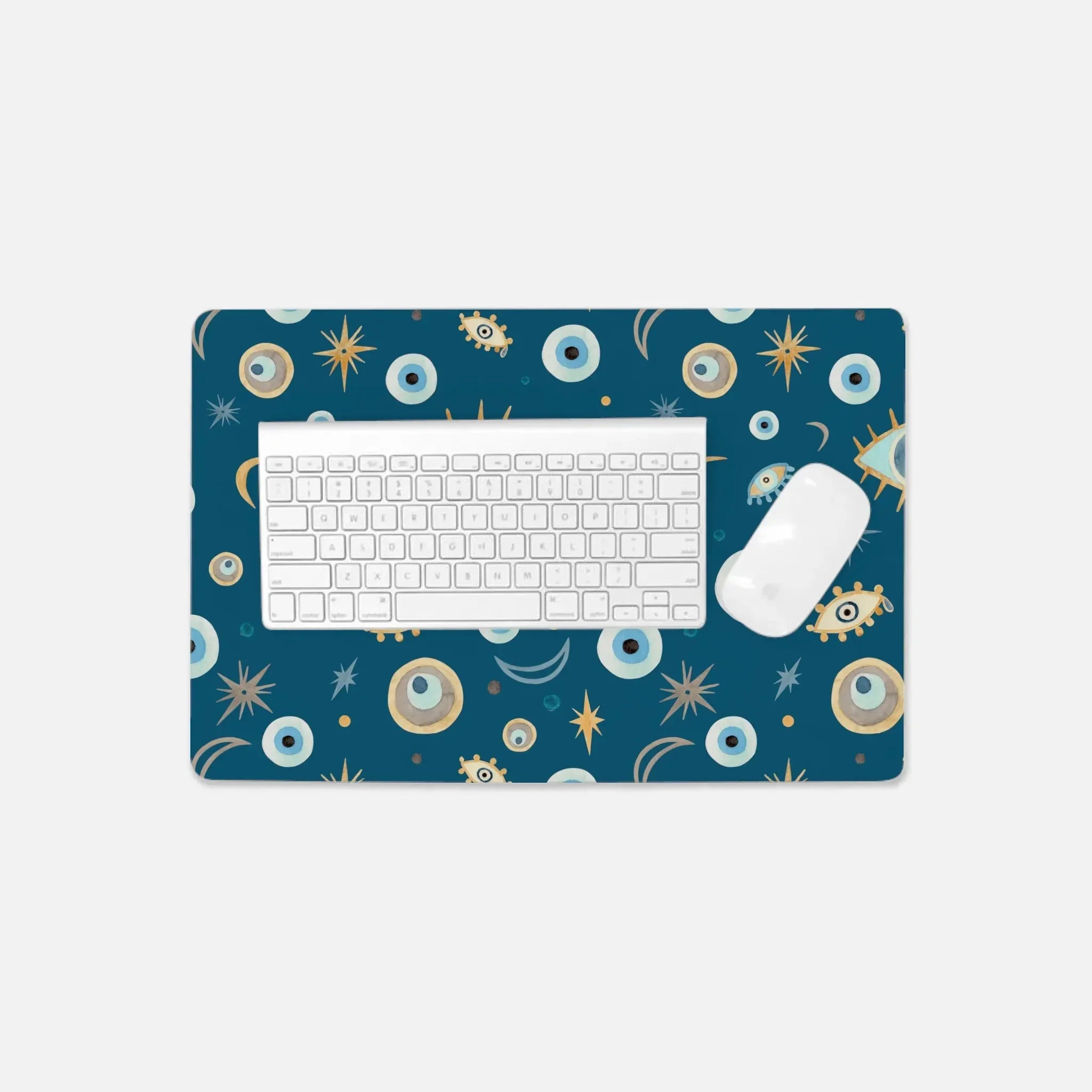 Greek Evil Eye Desk Mat - The Global Wanderer