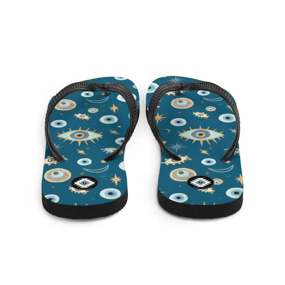 Greek Evil Eye Flip Flops - The Global Wanderer