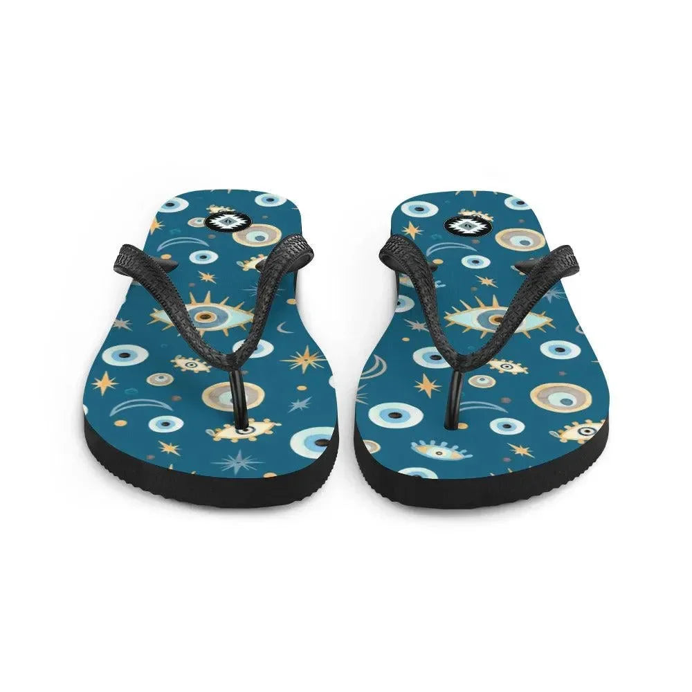 Greek Evil Eye Flip Flops - The Global Wanderer