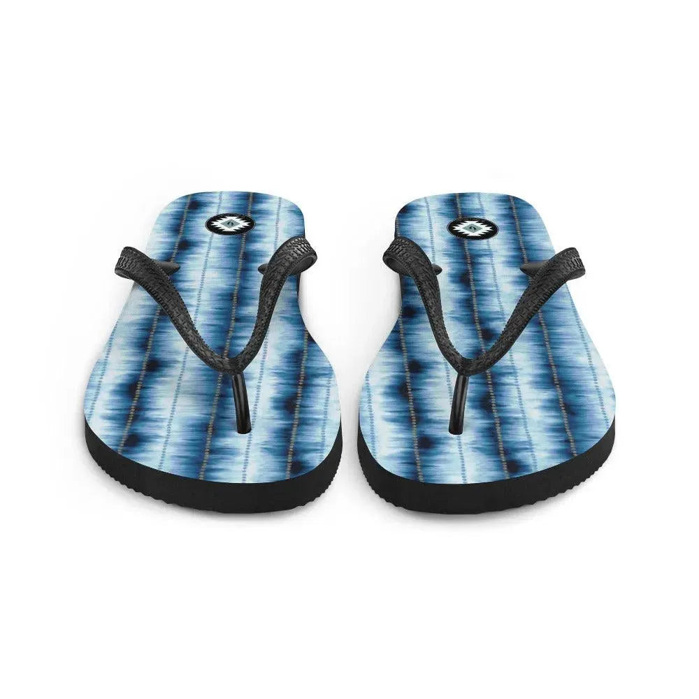 Japanese Shibori Print Flip Flops - The Global Wanderer