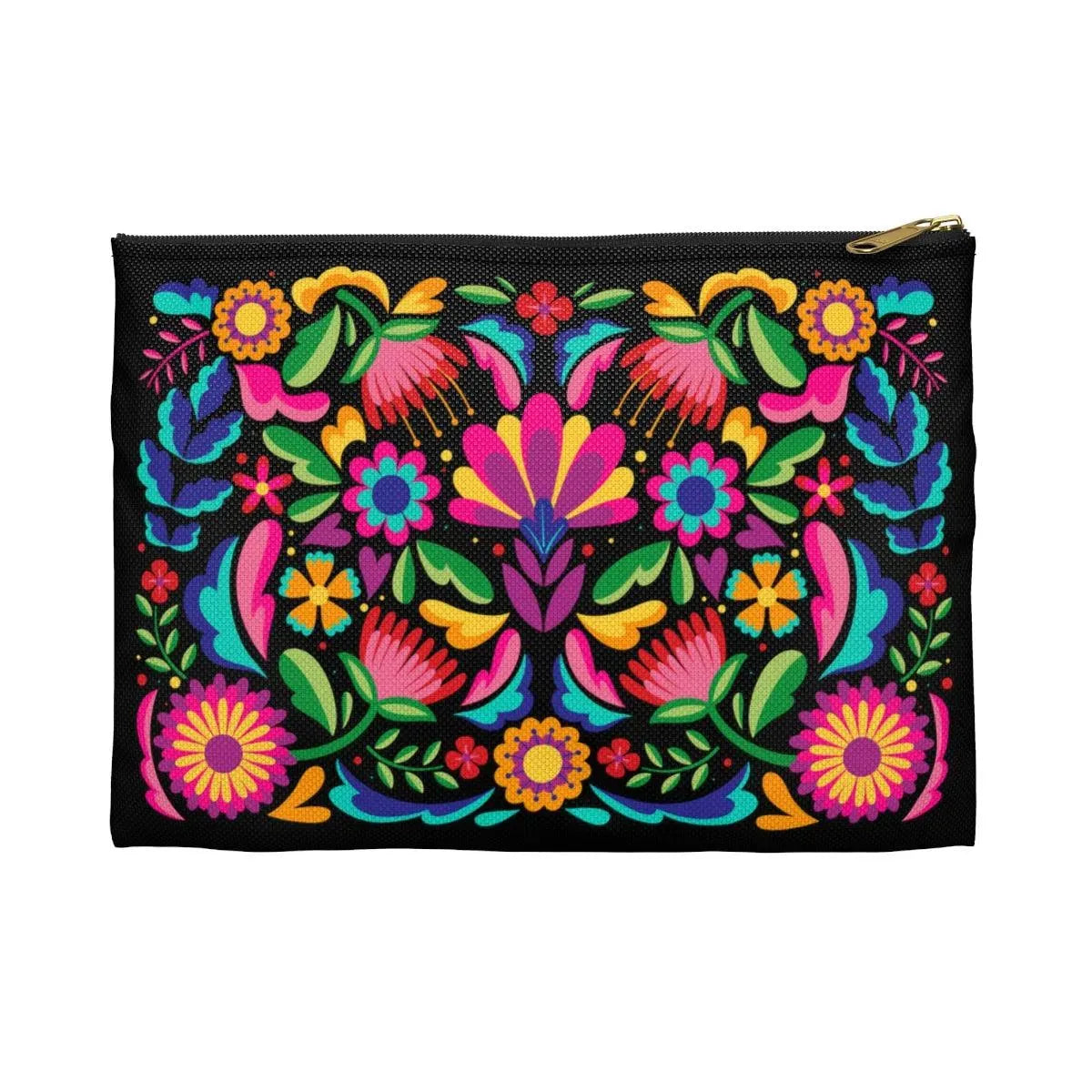 Mexican Black Otomi Print Pouch - The Global Wanderer