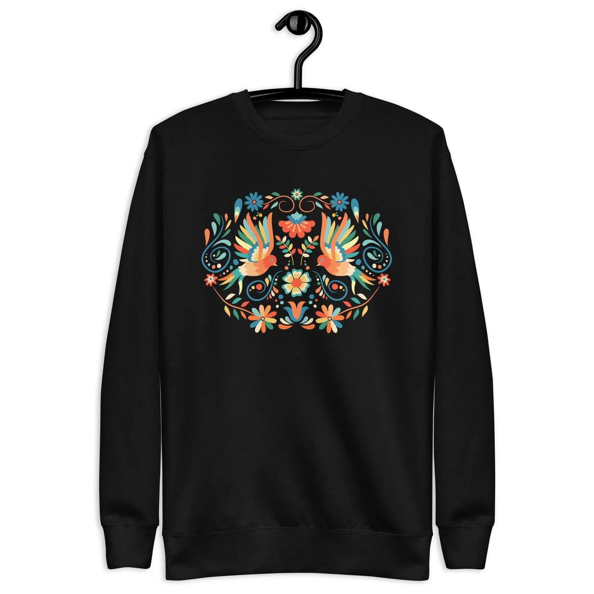 Mexican Otomi Print Fleece Sweatshirt - The Global Wanderer