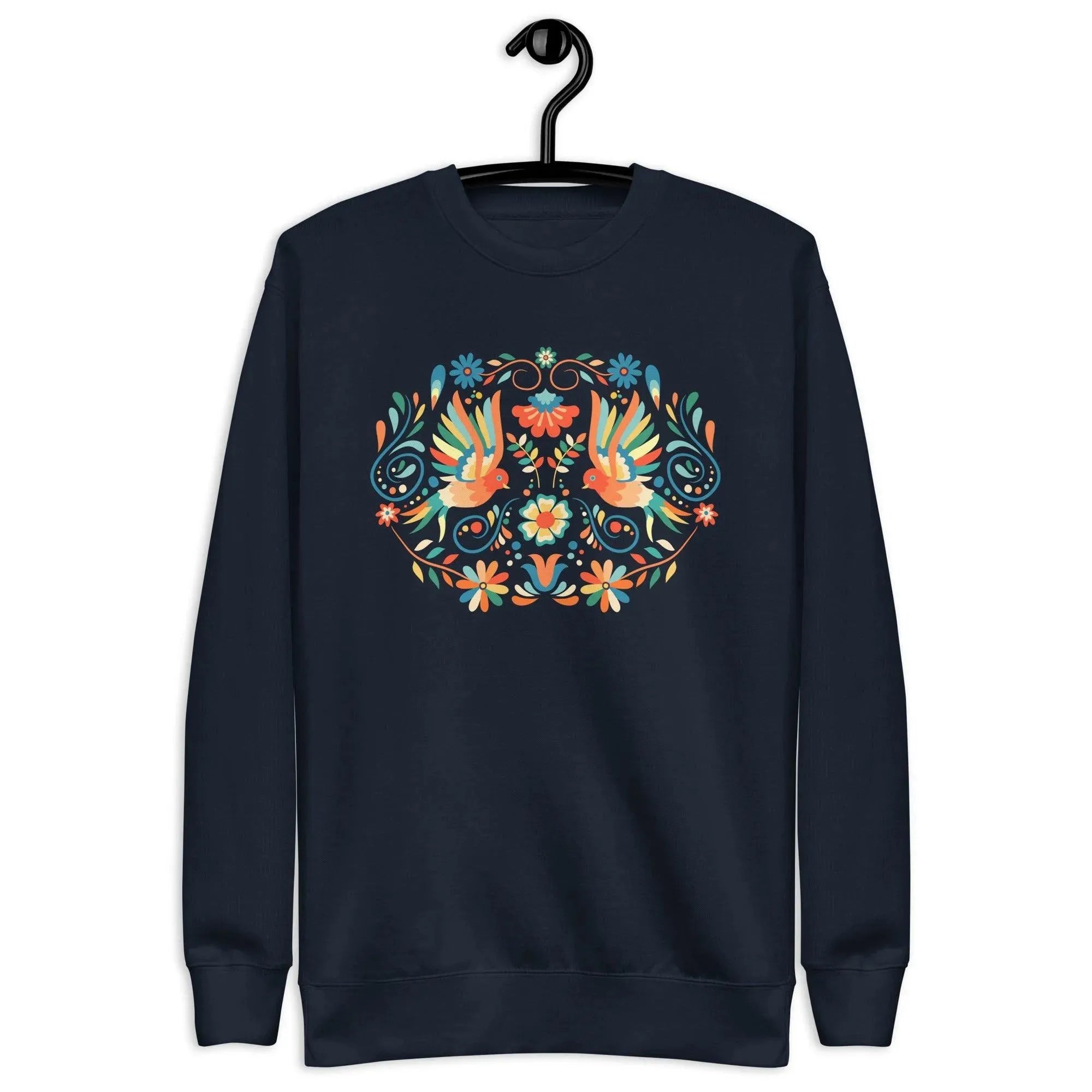 Mexican Otomi Print Fleece Sweatshirt - The Global Wanderer