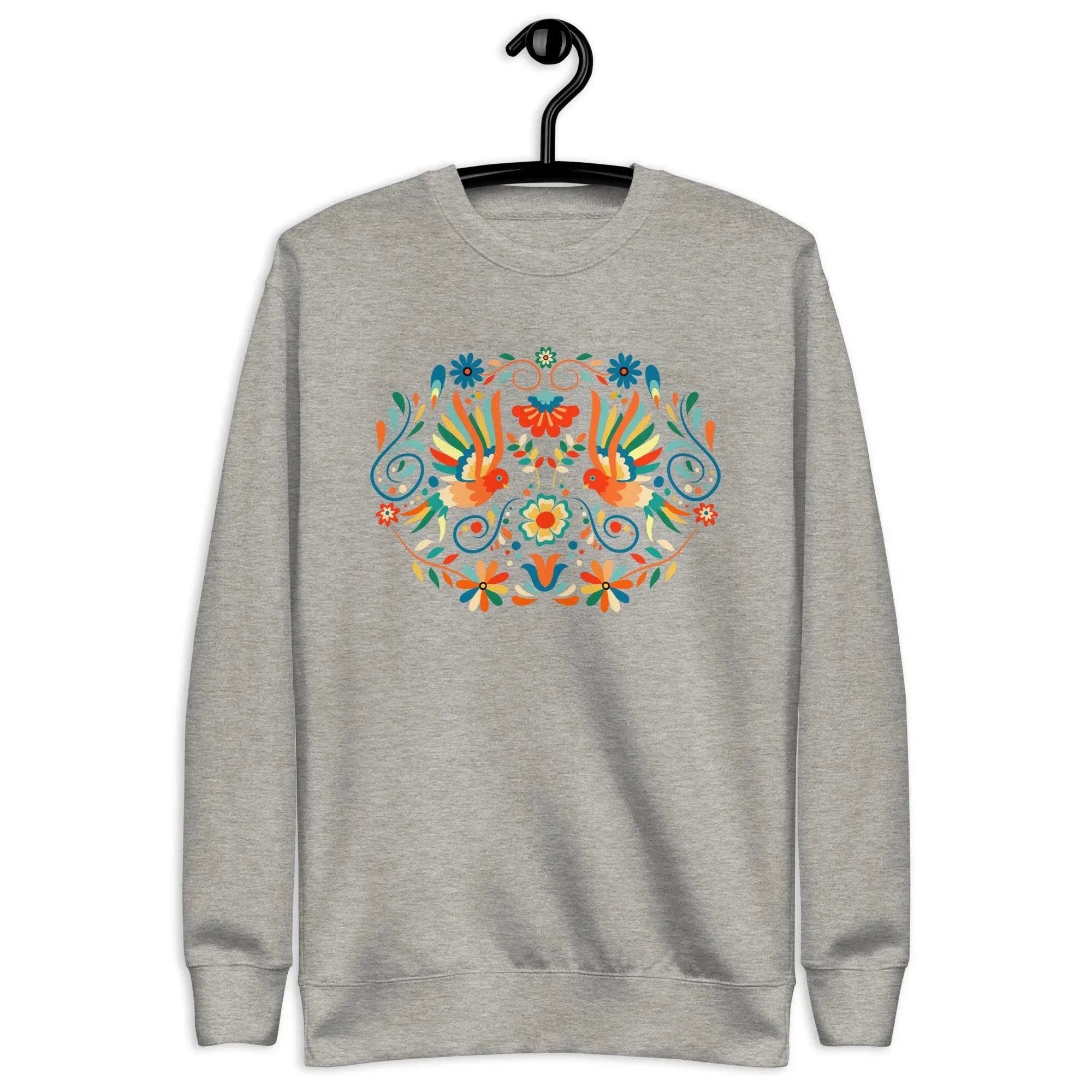 Mexican Otomi Print Fleece Sweatshirt - The Global Wanderer