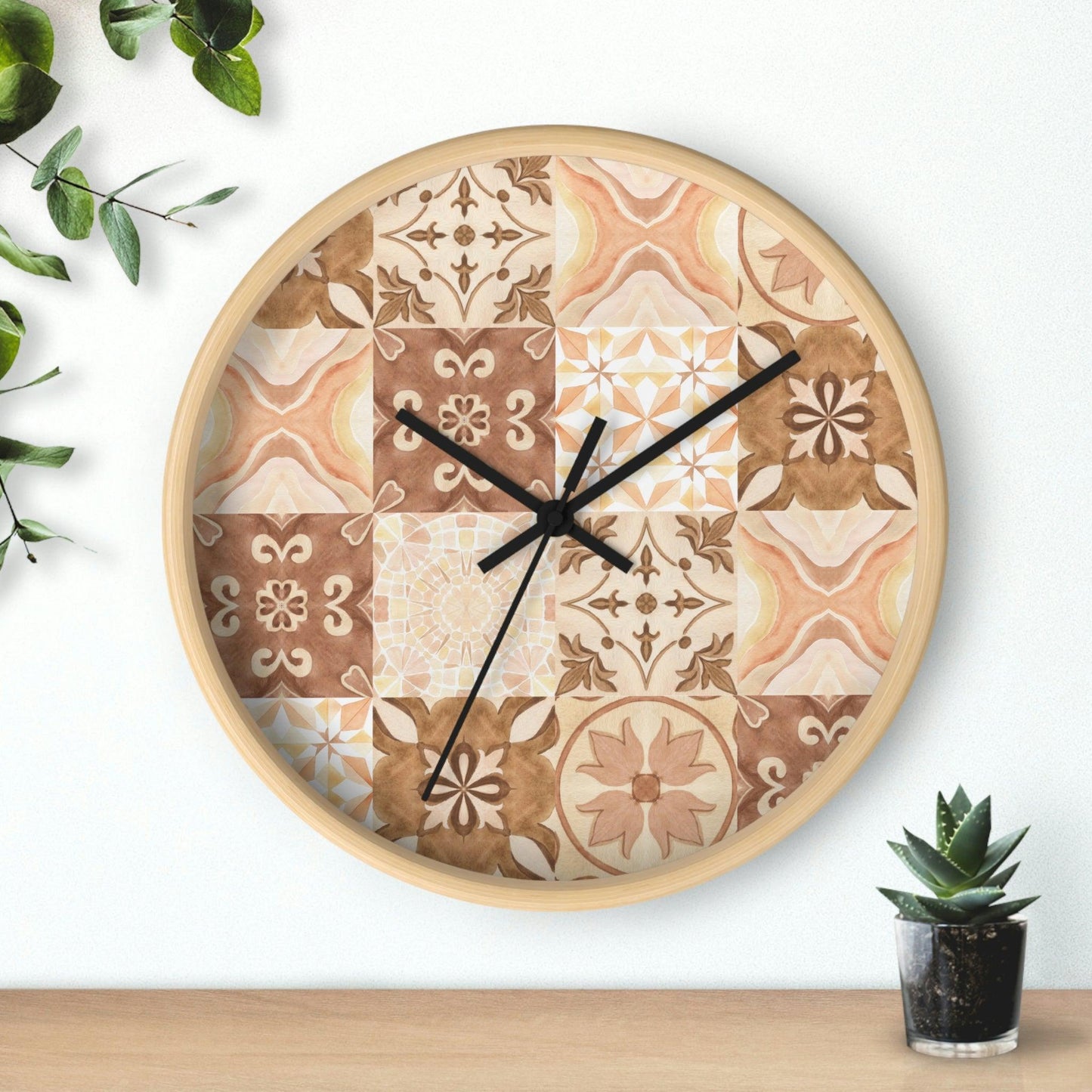 Moroccan Desert Tile Wall Clock - The Global Wanderer