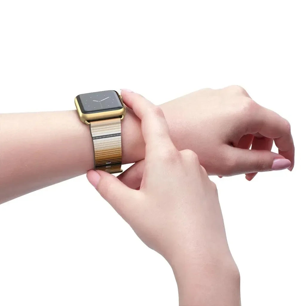 Orange Mexican Serape Watch Band - The Global Wanderer