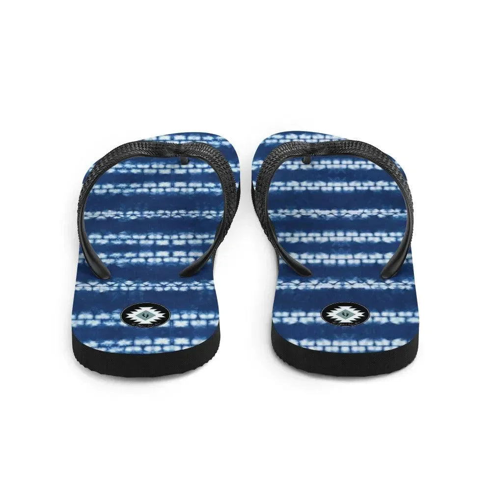 Osaka Wave Shibori Flip Flops - The Global Wanderer