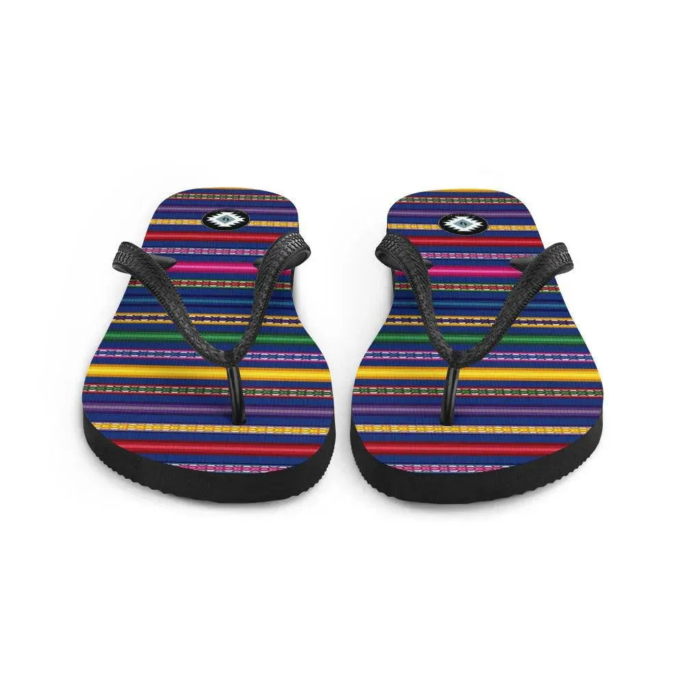 Peruvian Print Flip Flops - The Global Wanderer