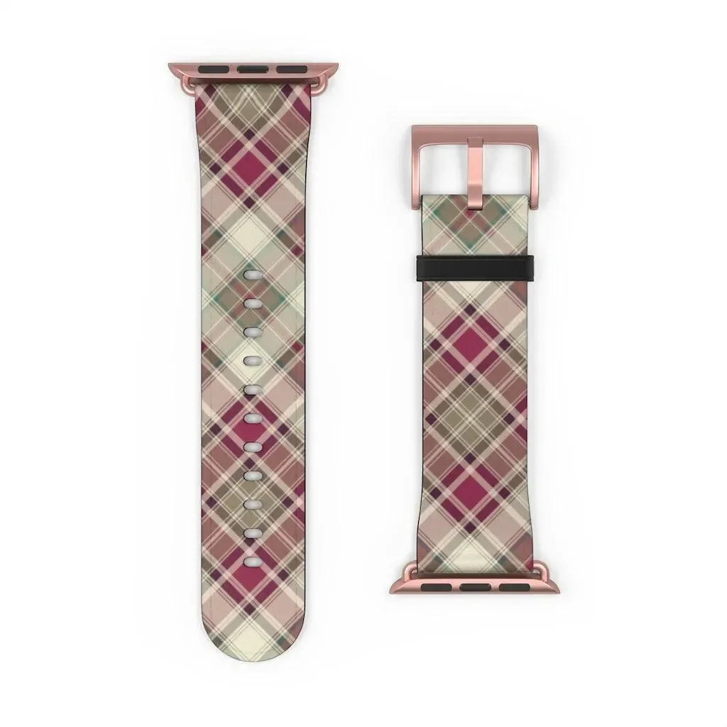 Pink Scottish Plaid Watch Band - The Global Wanderer