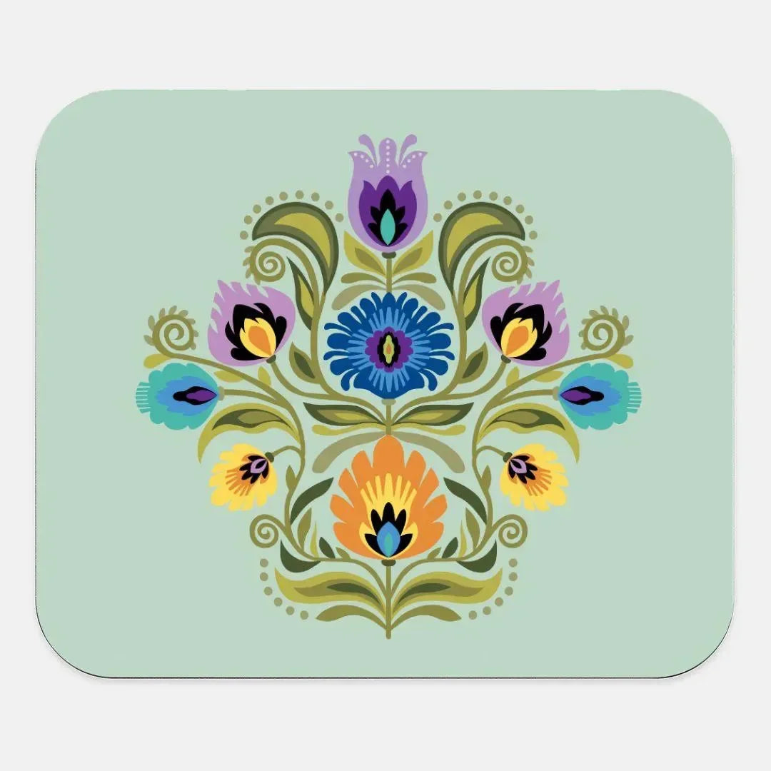 Polish Wycinanki Mouse Pad - The Global Wanderer