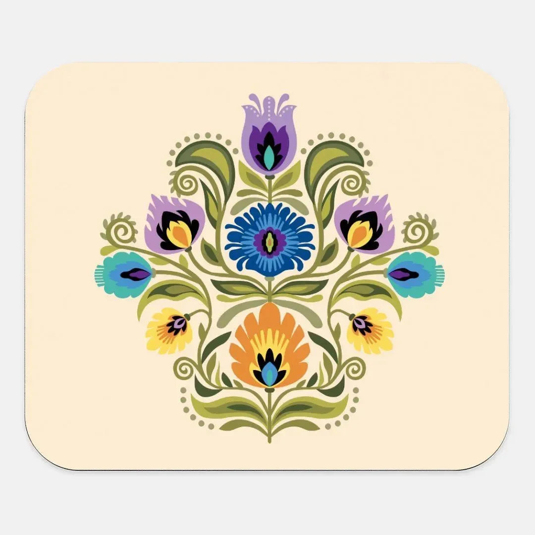 Polish Wycinanki Mouse Pad - The Global Wanderer