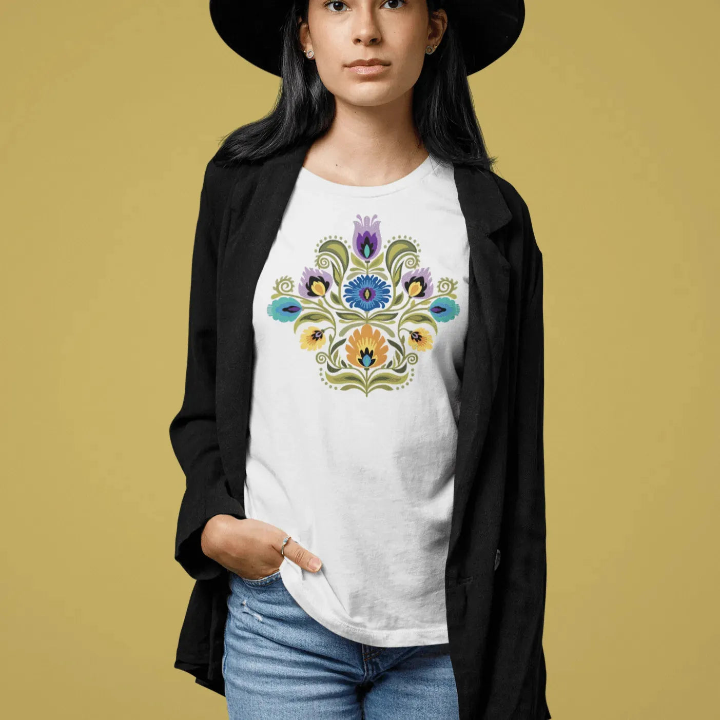 Polish Wycinanki Print T-Shirt - The Global Wanderer