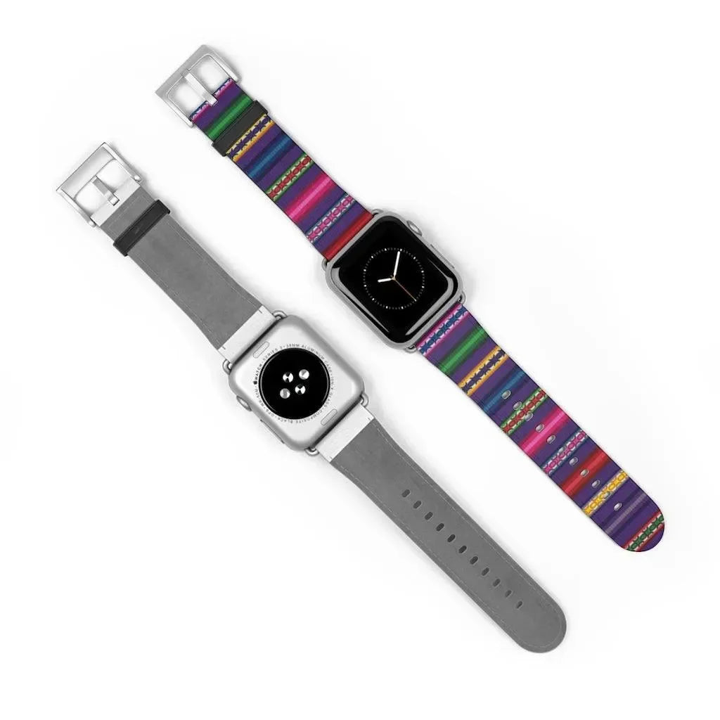 Purple Peruvian Watch Band - The Global Wanderer