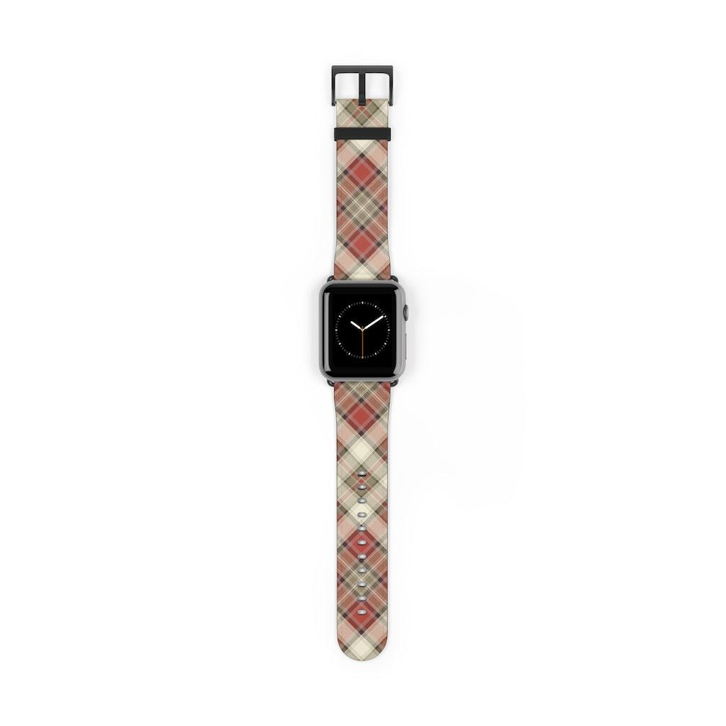 Red Scottish Plaid Watch Band - The Global Wanderer