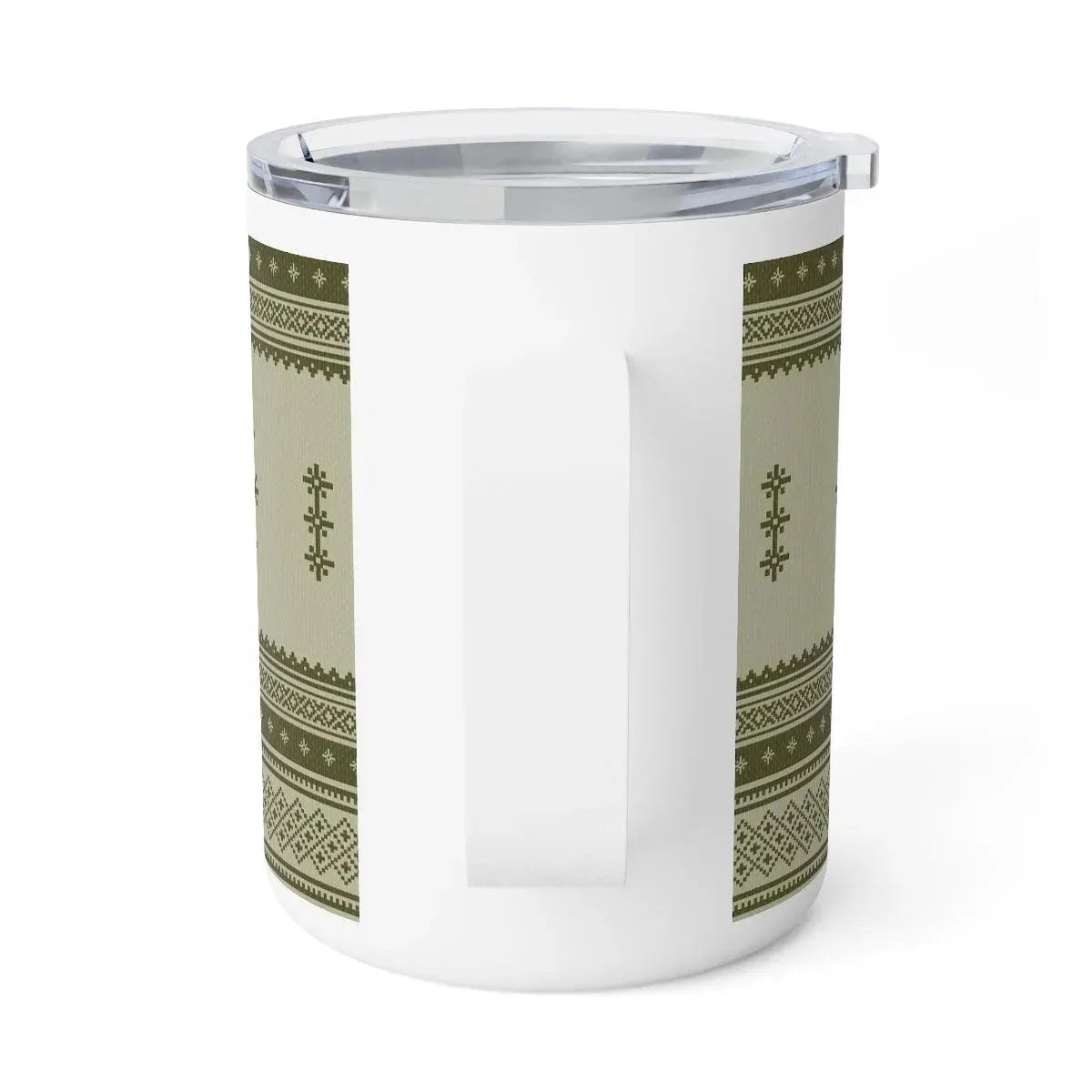 Scandinavian Christmas Light Green Insulated Coffee Mug - The Global Wanderer