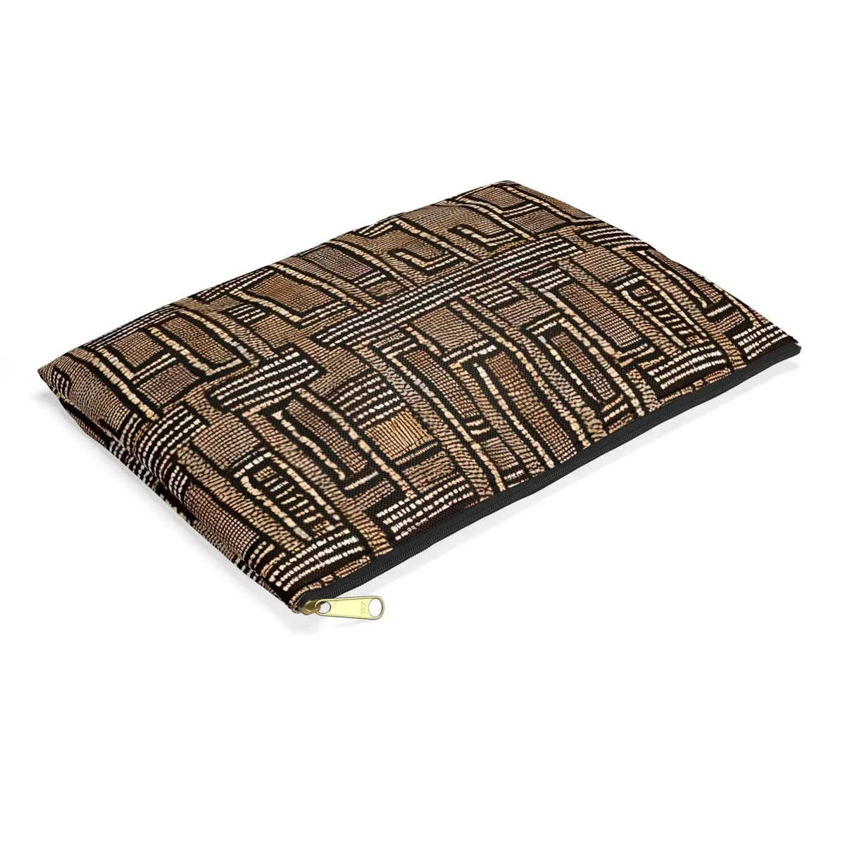 Terra Stripes Mud Cloth Flat Pouch - The Global Wanderer